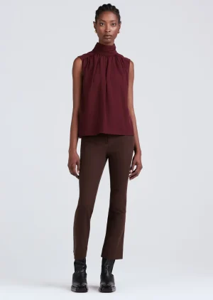 Derek Lam -Aida Sleeveless Shell Top Burgundy