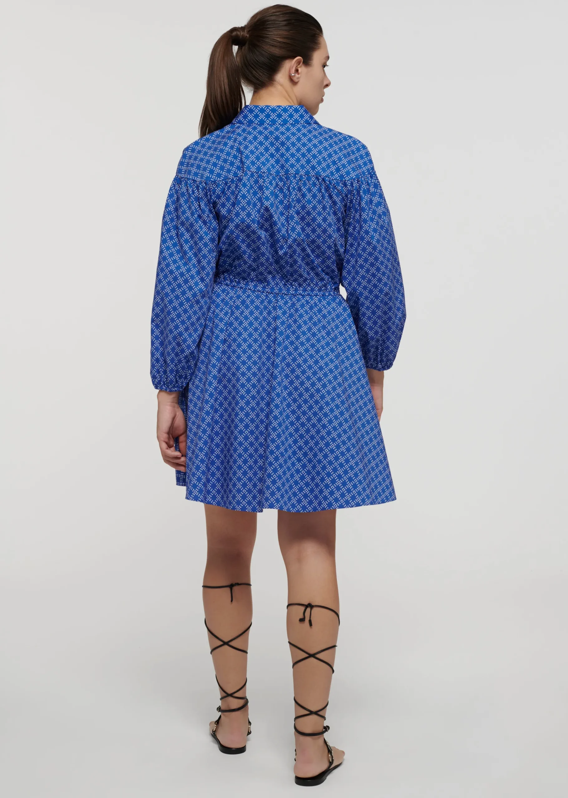 Derek Lam -Arbi Shirt Dress Cobalt Multi