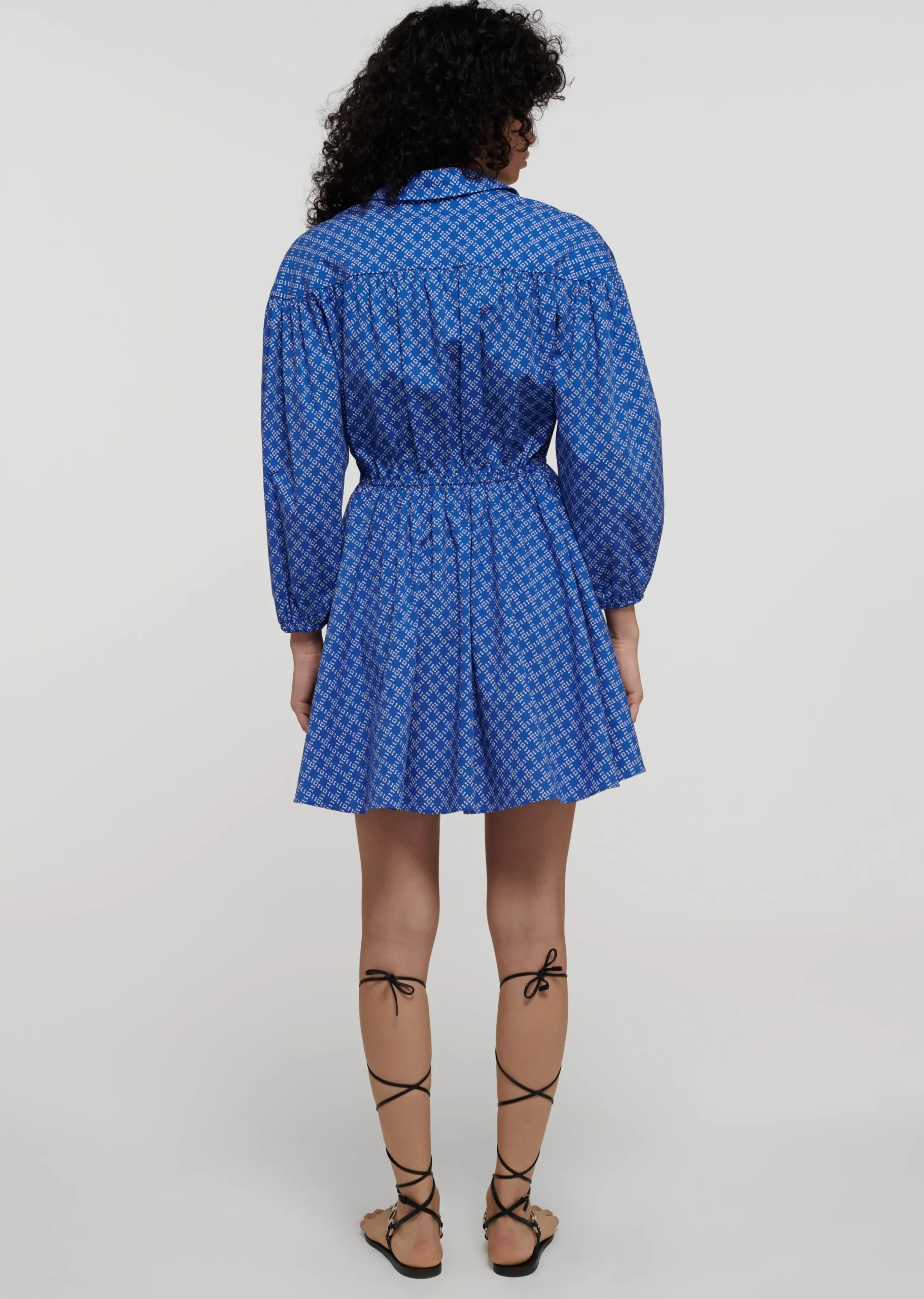 Derek Lam -Arbi Shirt Dress Cobalt Multi