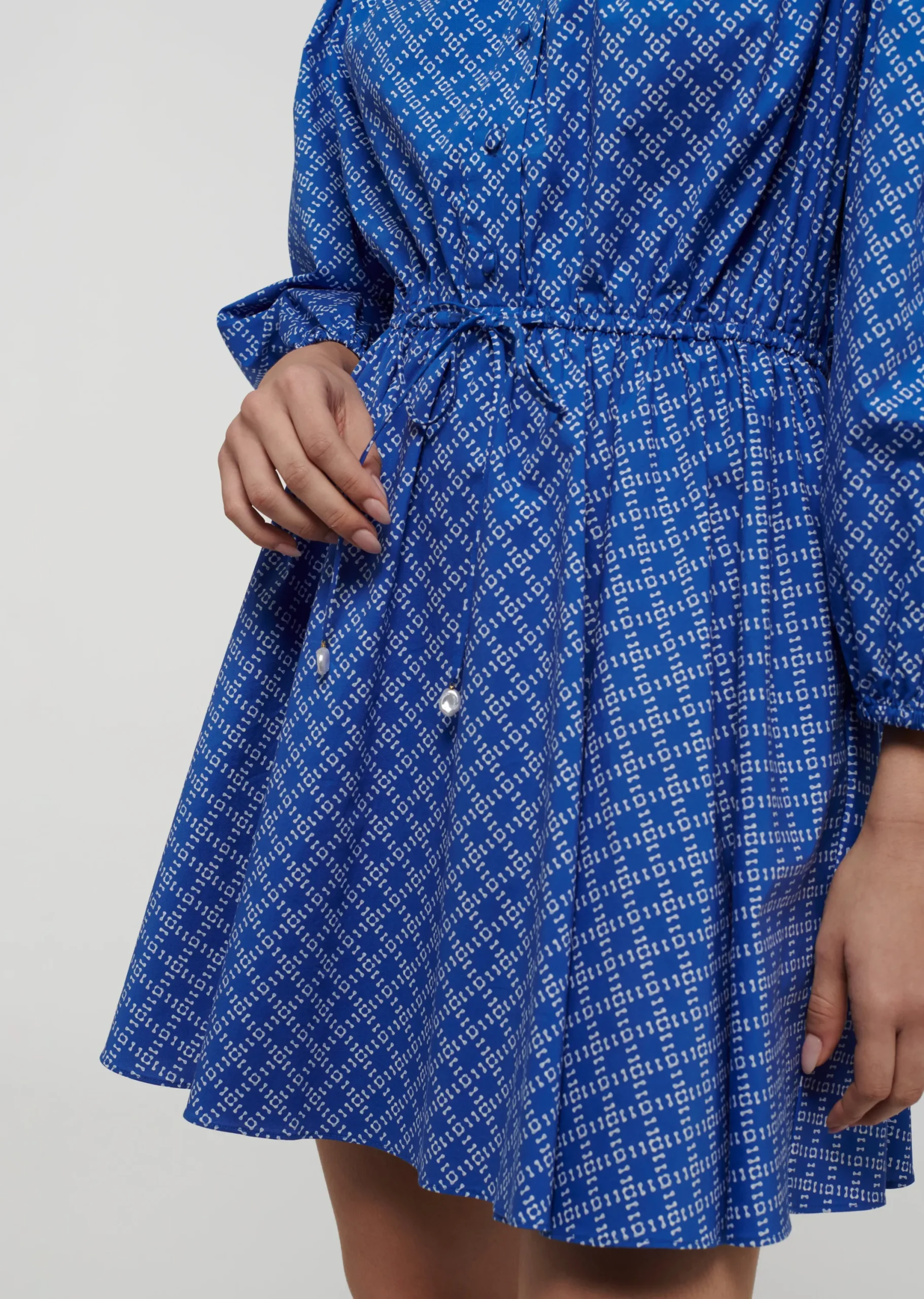 Derek Lam -Arbi Shirt Dress Cobalt Multi