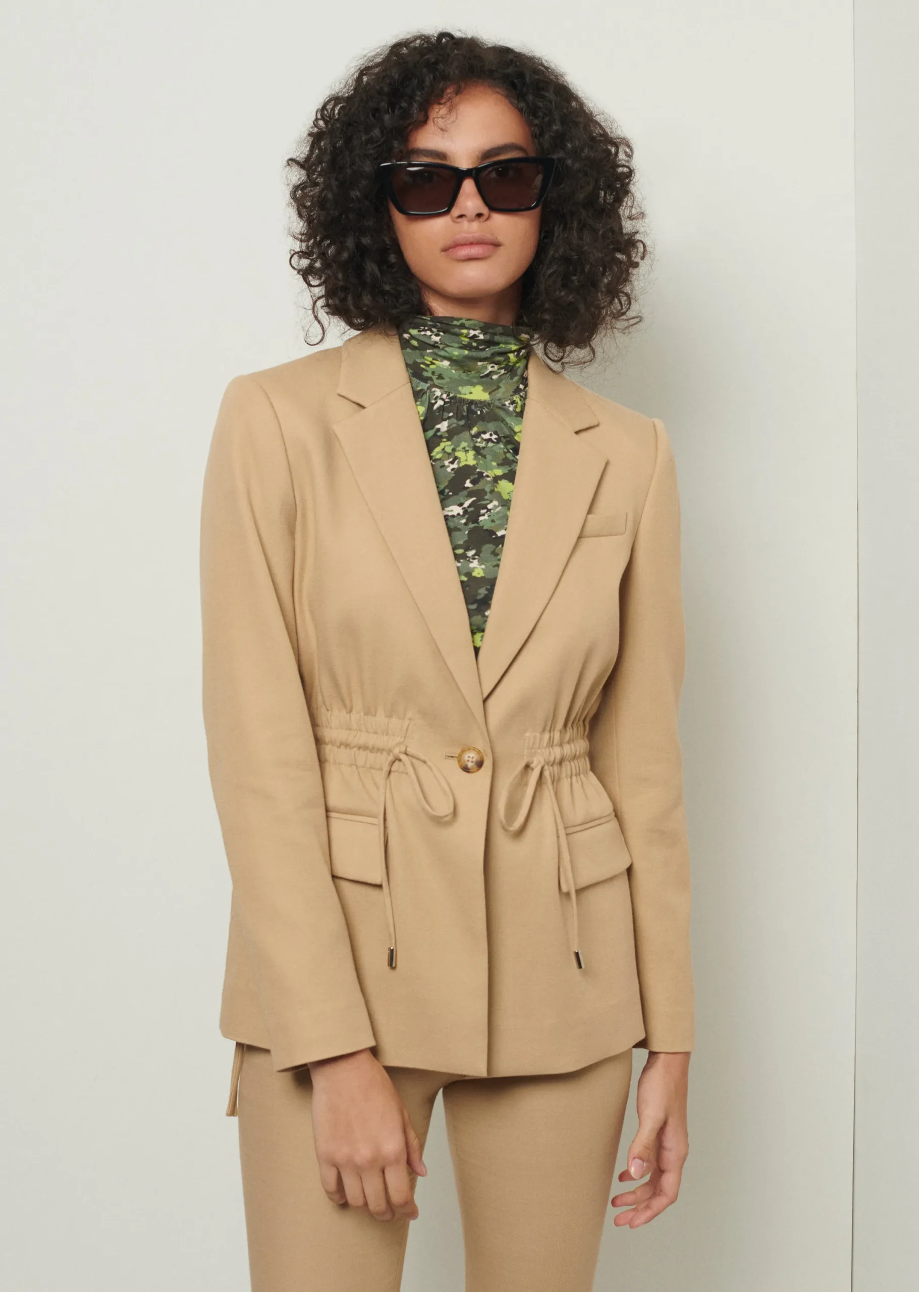 Derek Lam -Arwen Drawstring Jacket Khaki