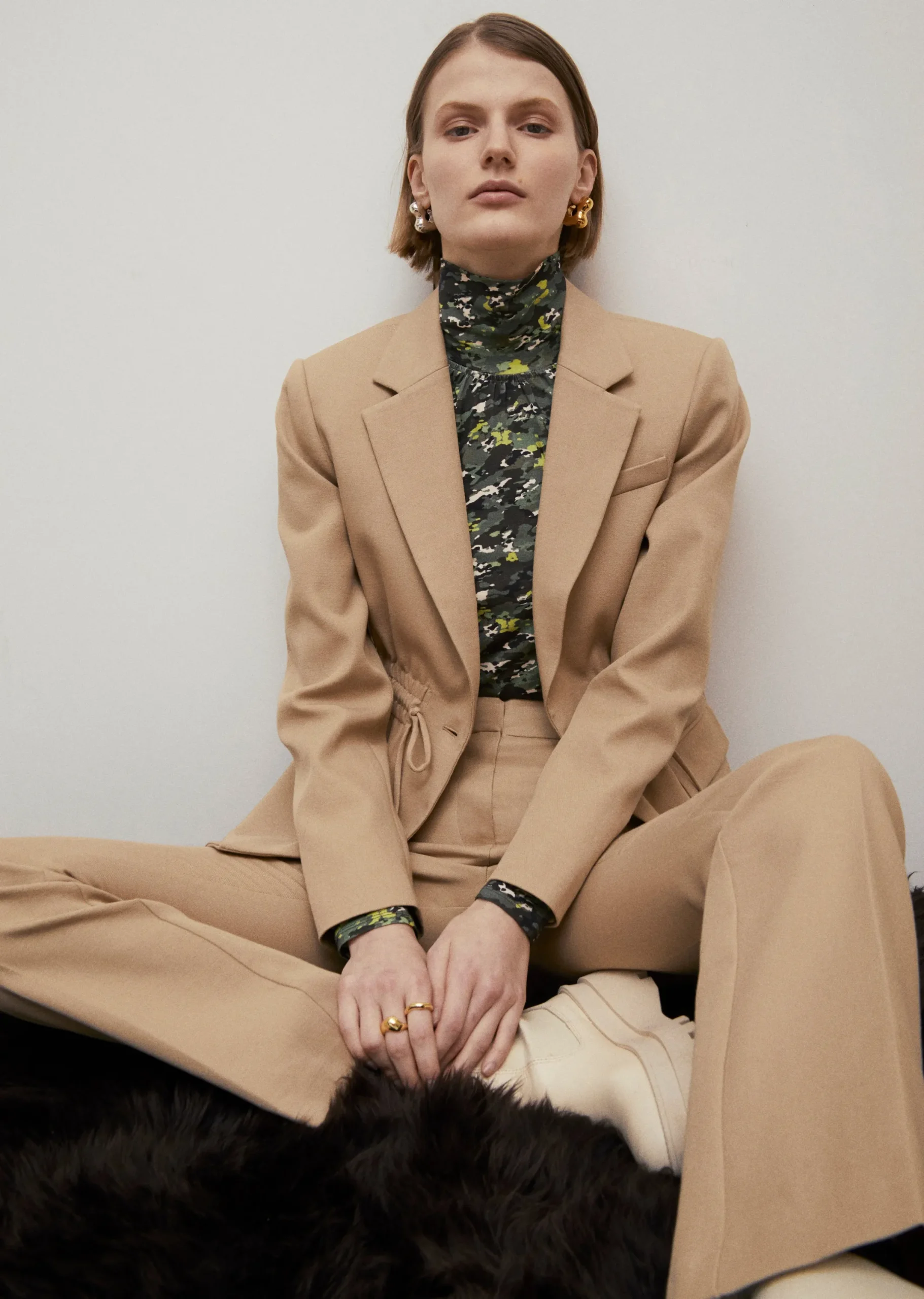 Derek Lam -Arwen Drawstring Jacket Khaki