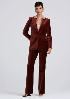 Derek Lam -Balton Single Breasted Blazer Mahogany