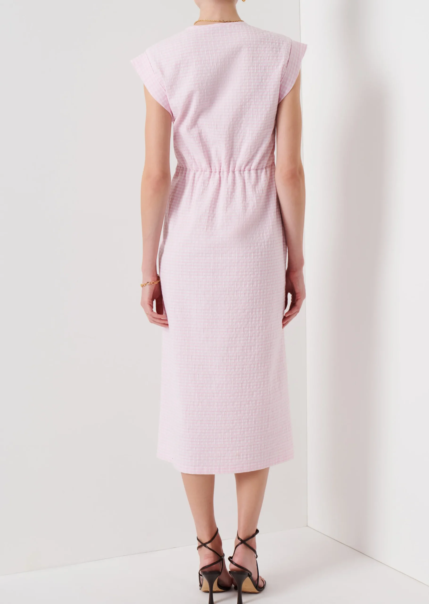Derek Lam -Barbara Twist Dress Pale Lilac-White