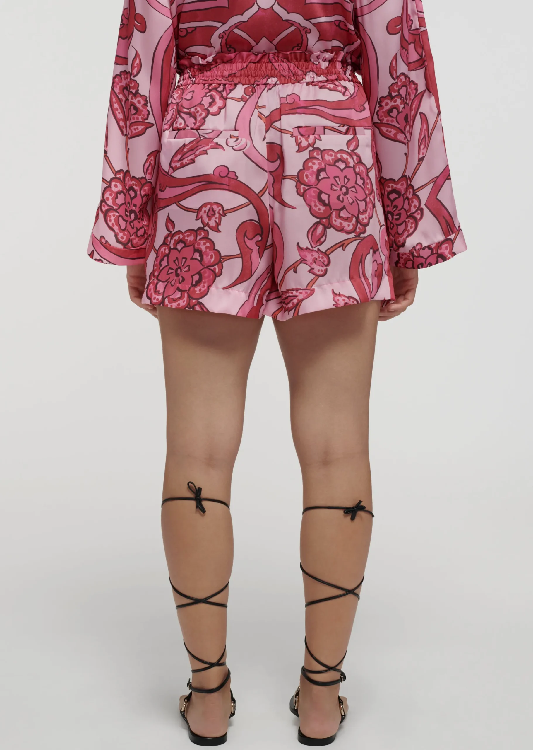 Derek Lam -Belen Paperbag Shorts Pink Multi
