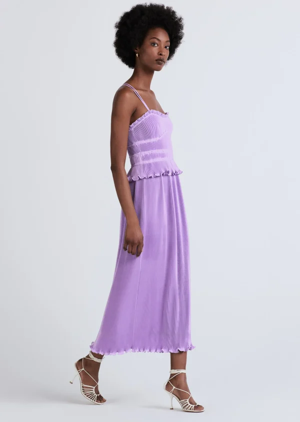 Derek Lam -Brisha Pleated Cami Dress Lavender