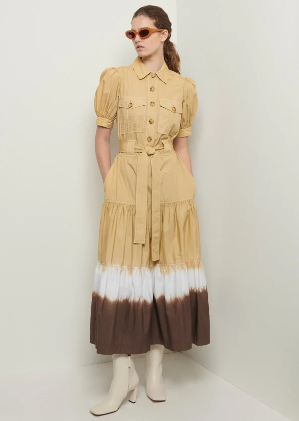 Derek Lam -Buffy Utility Dress Tan-Brown