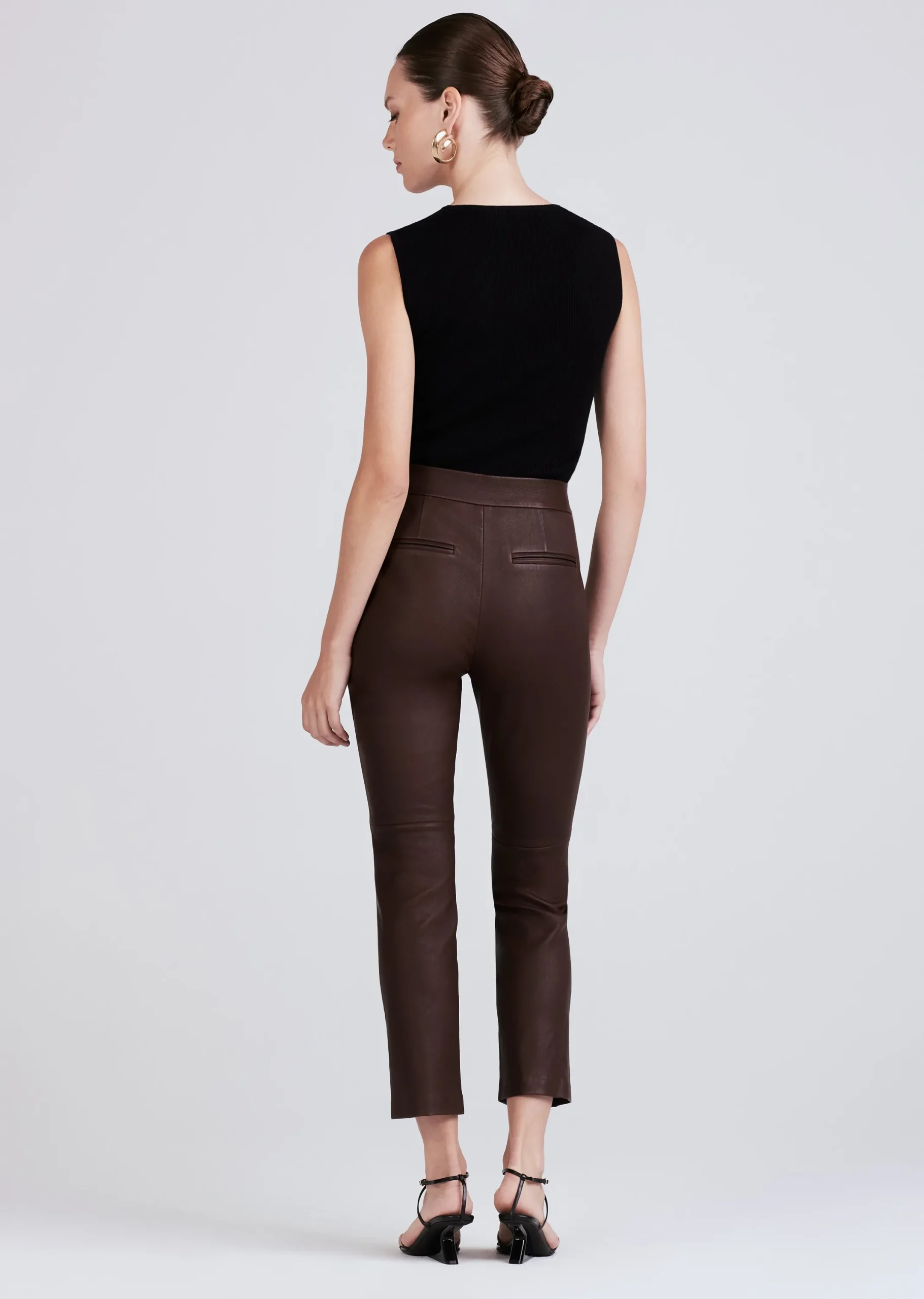 Derek Lam -Casimir Slim Zip Pants Chocolate
