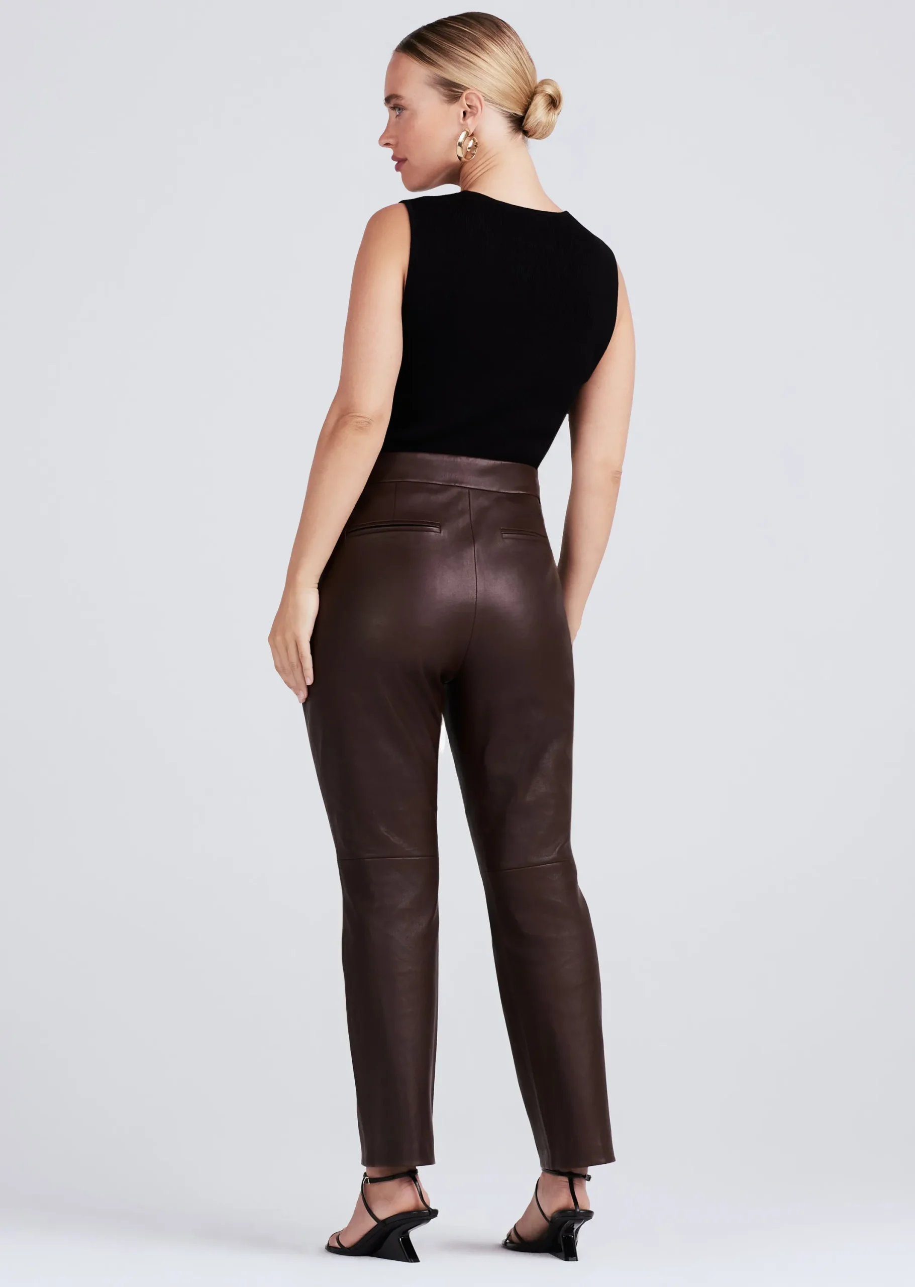 Derek Lam -Casimir Slim Zip Pants Chocolate