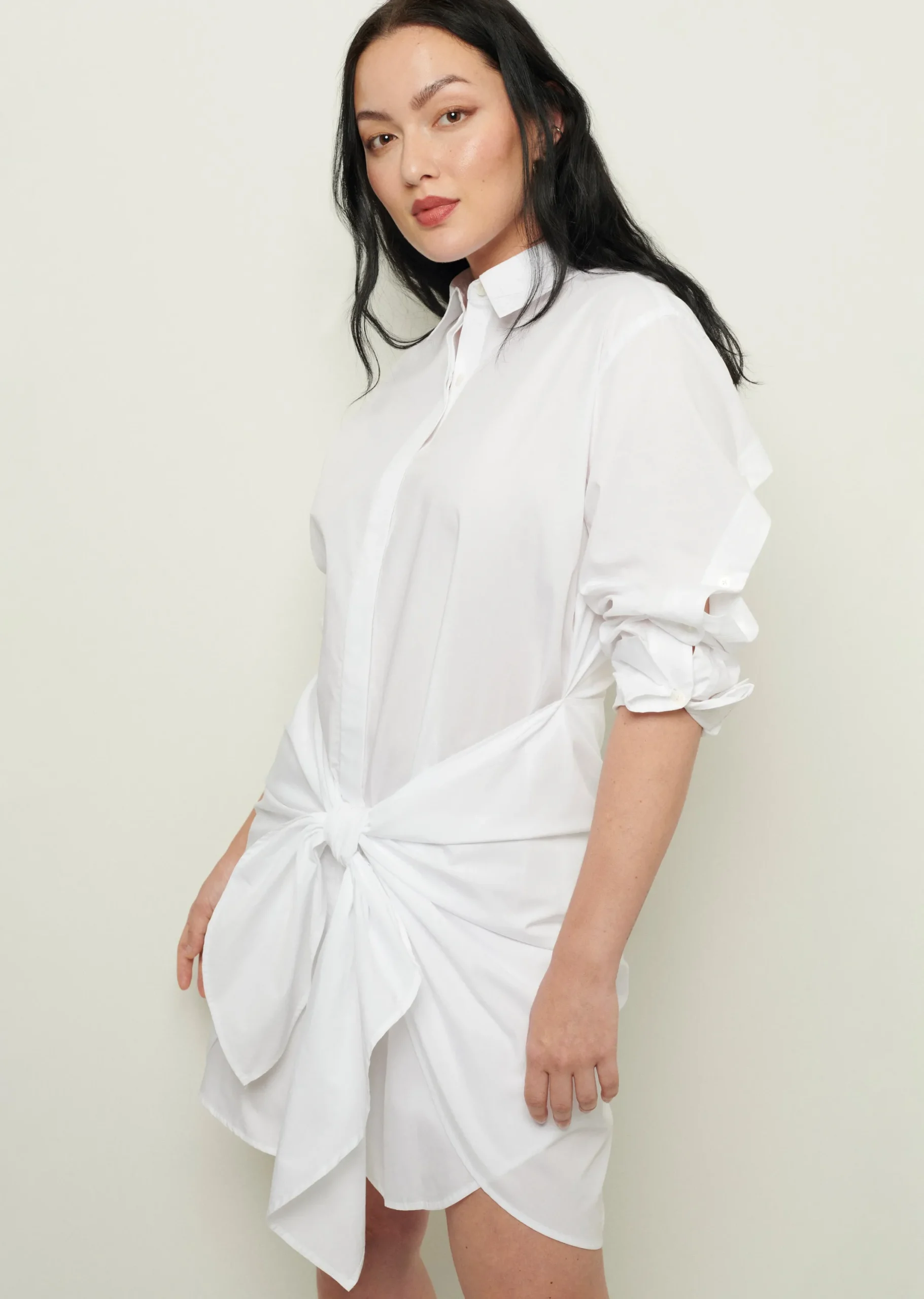 Derek Lam -Charlotte Tie Waist Shirt Dress White