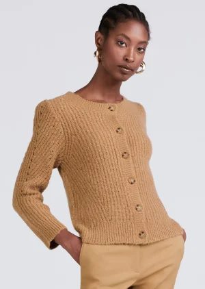 Derek Lam -Cosmo Puff Sleeve Cardigan Camel