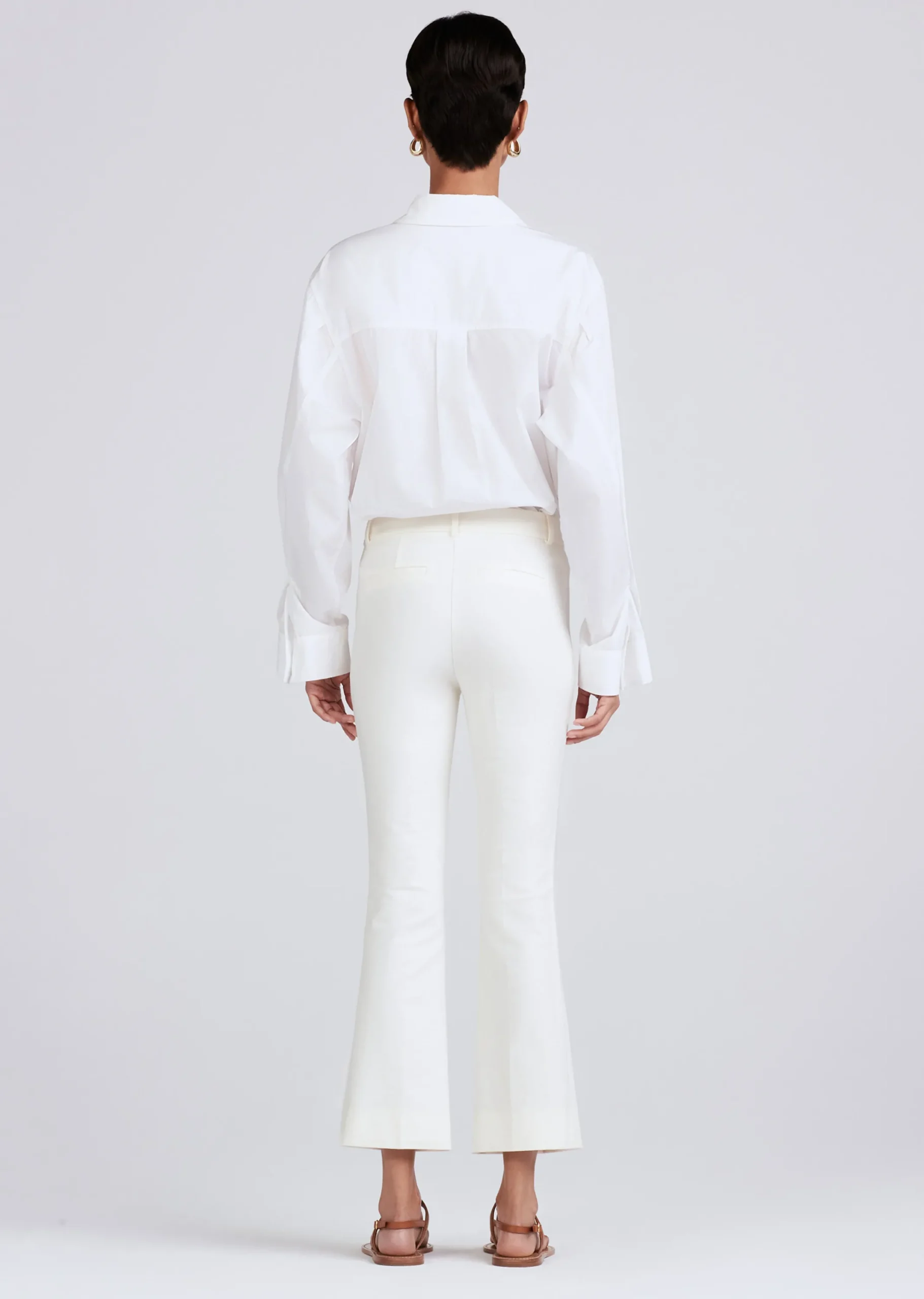 Derek Lam -Crosby Crop Flare Trouser Soft White