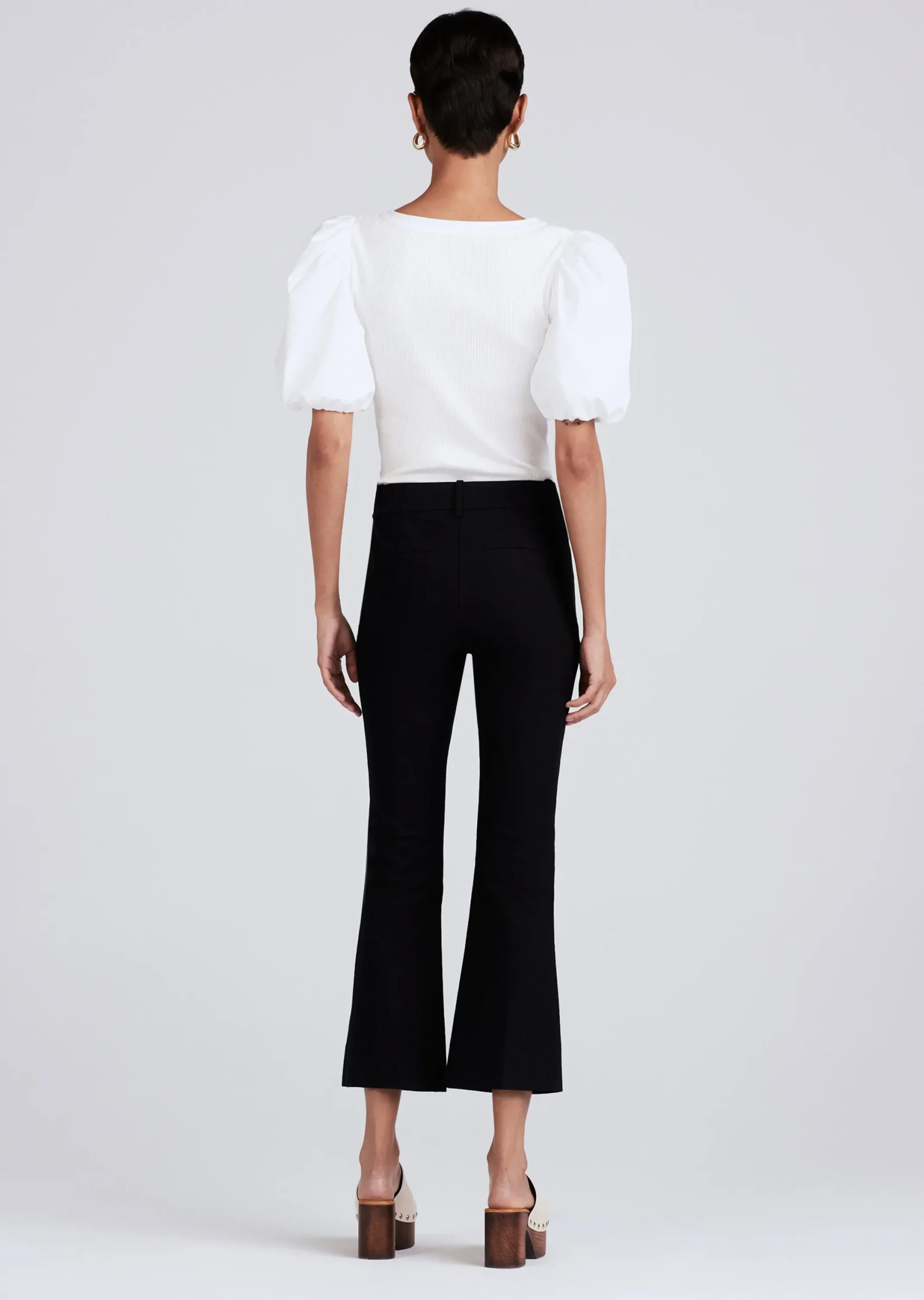 Derek Lam -Crosby Crop Flare Trouser Black