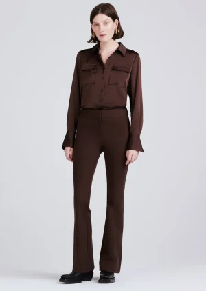 Derek Lam -Crosby Flare Trouser Chocolate