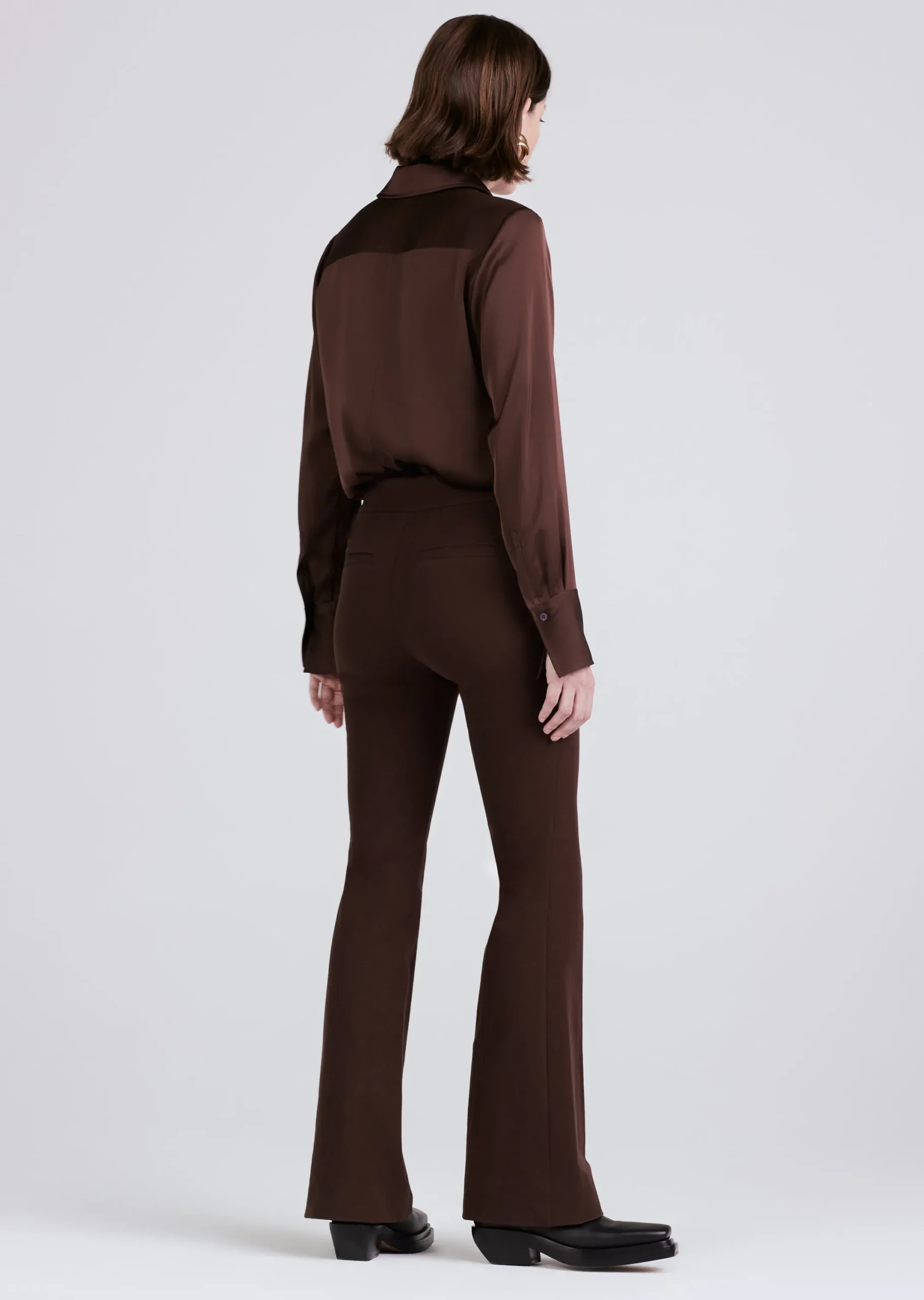 Derek Lam -Crosby Flare Trouser Chocolate