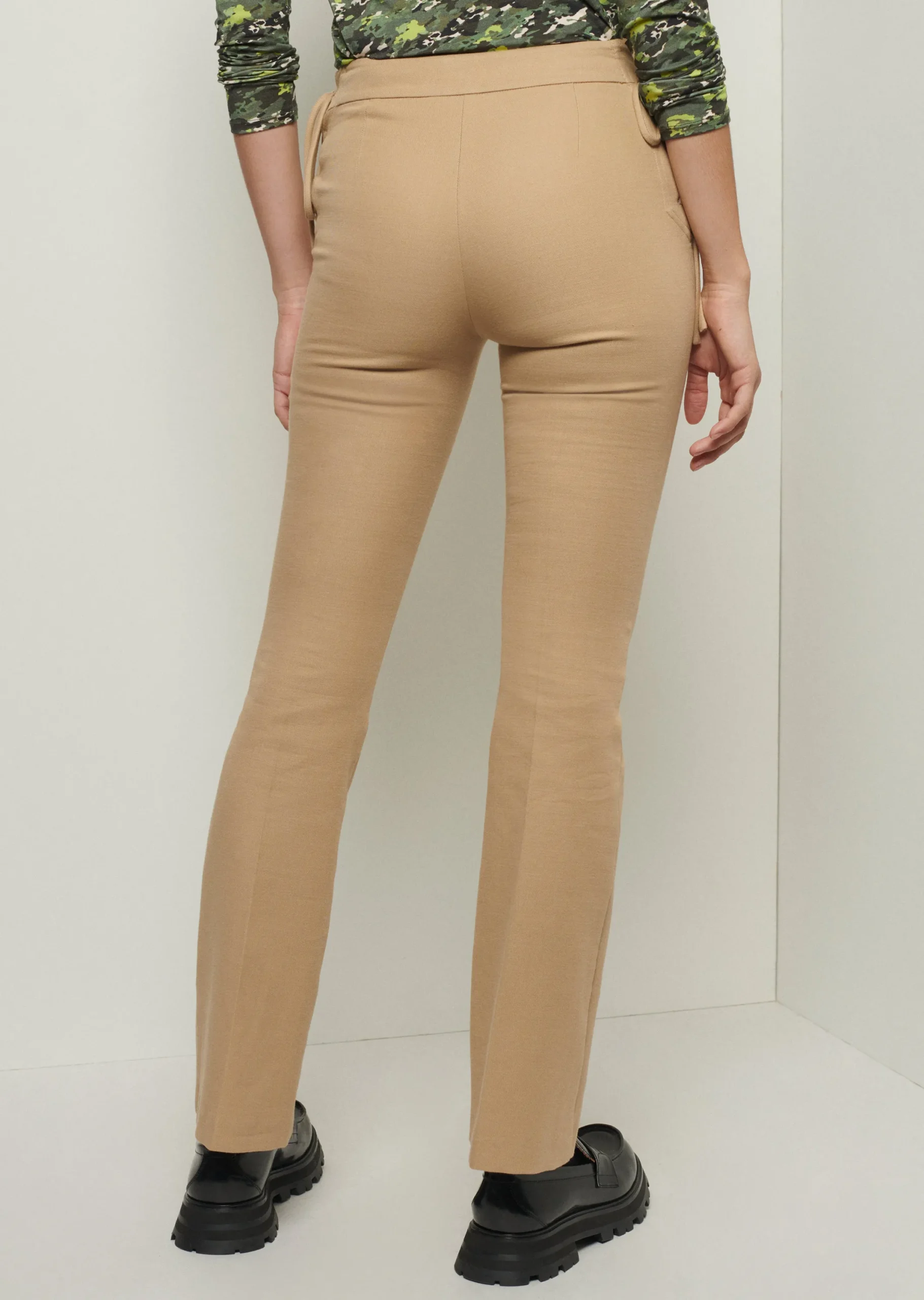 Derek Lam -Curtis Lace Up Pants Khaki