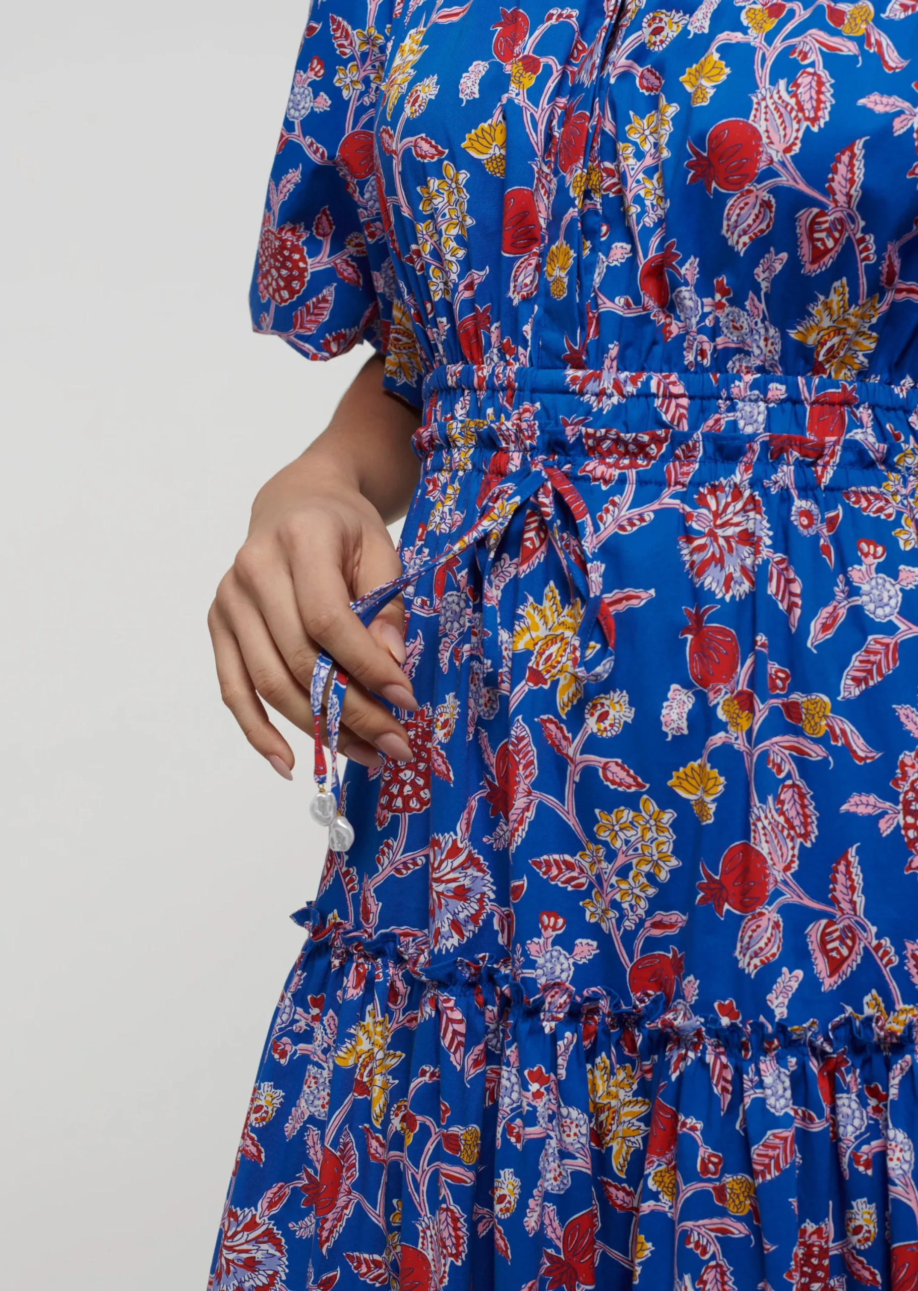 Derek Lam -Dahlia Balloon Sleeve Shirt Dress Blue Multi