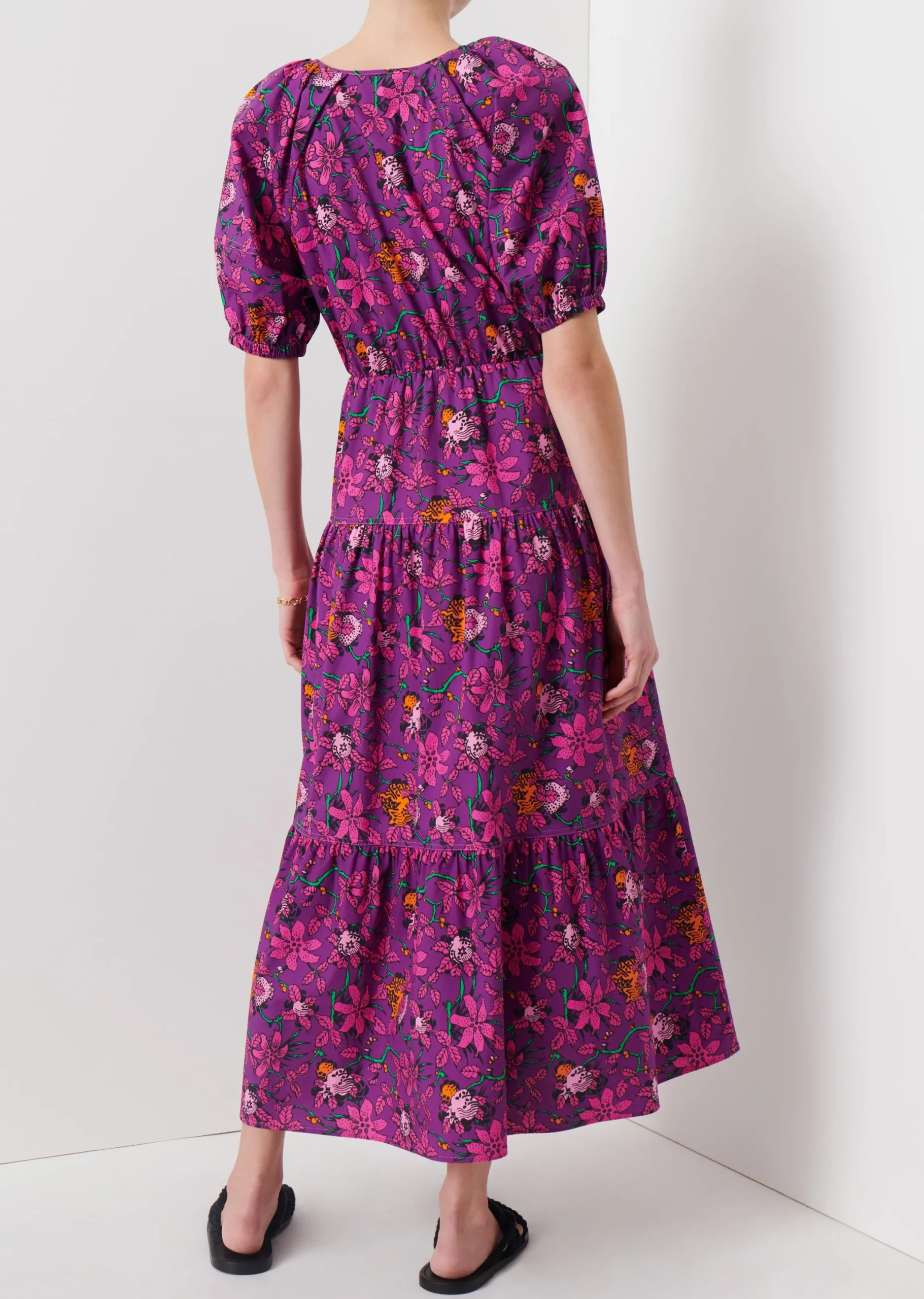 Derek Lam -Dallas Puff Sleeve Dress Purple Multi