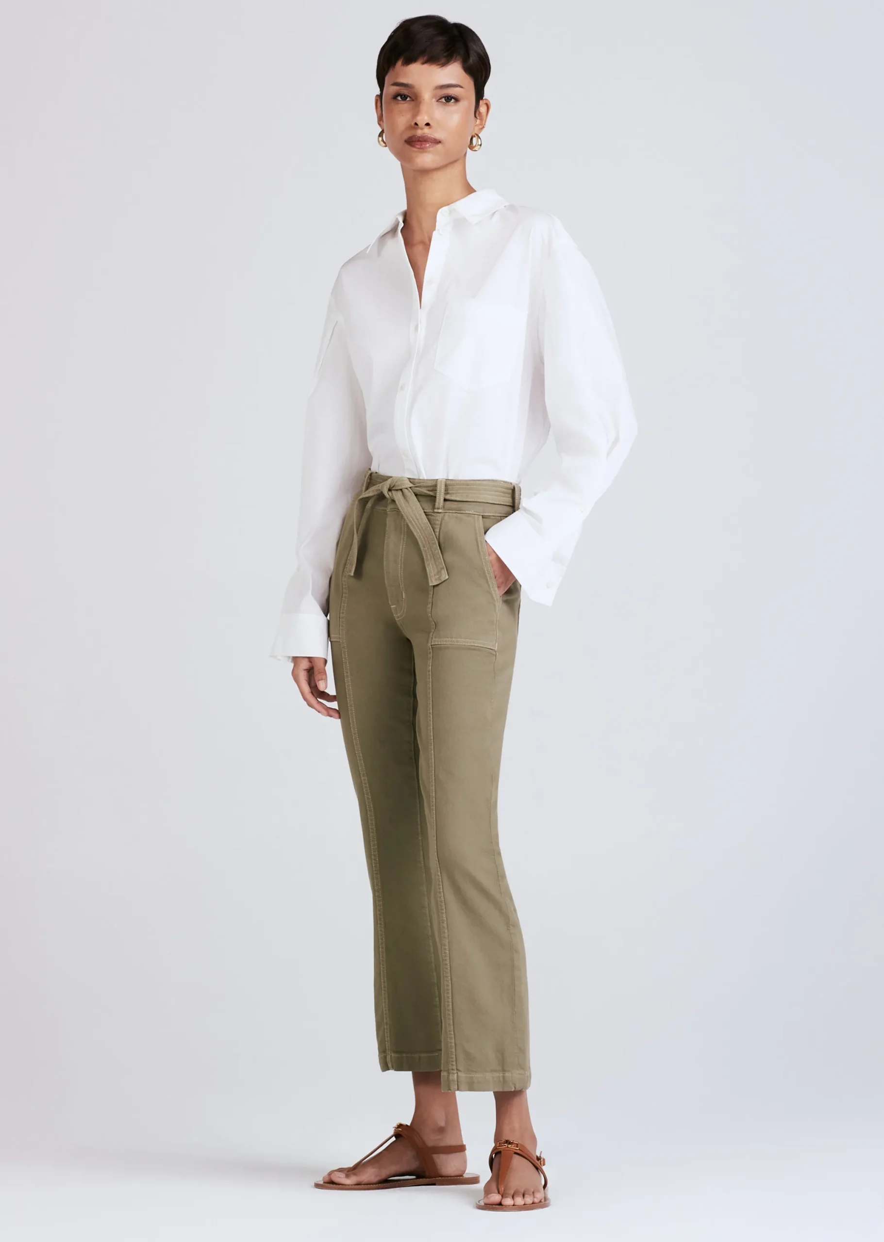 Derek Lam -Dean Utility Flare Fatigue Wash