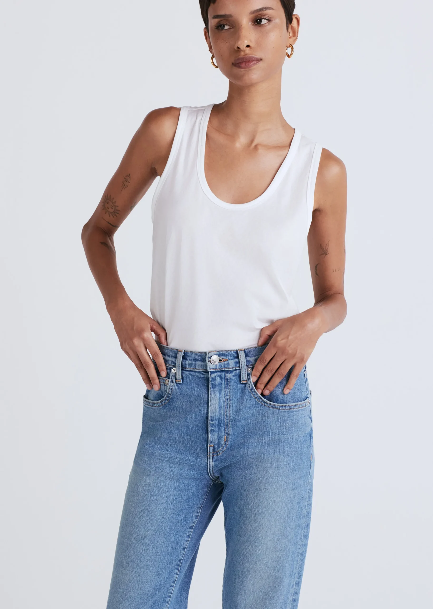 Derek Lam -Drew High Rise Crop Straight Greenwich