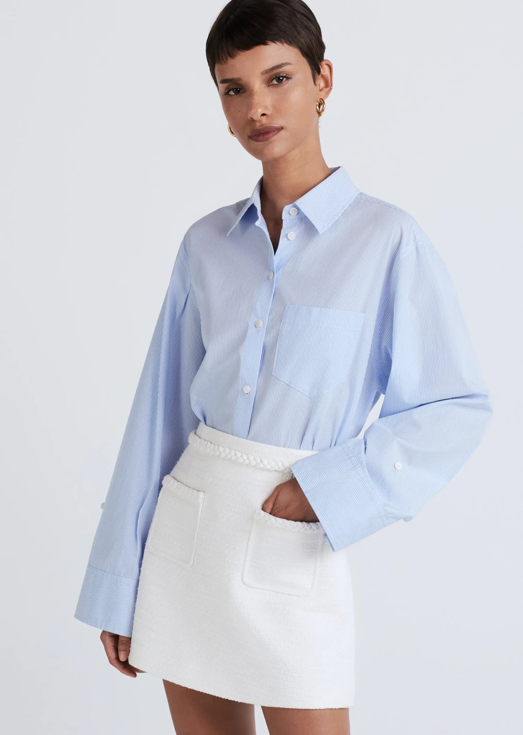Derek Lam -Dua Braided Skirt White