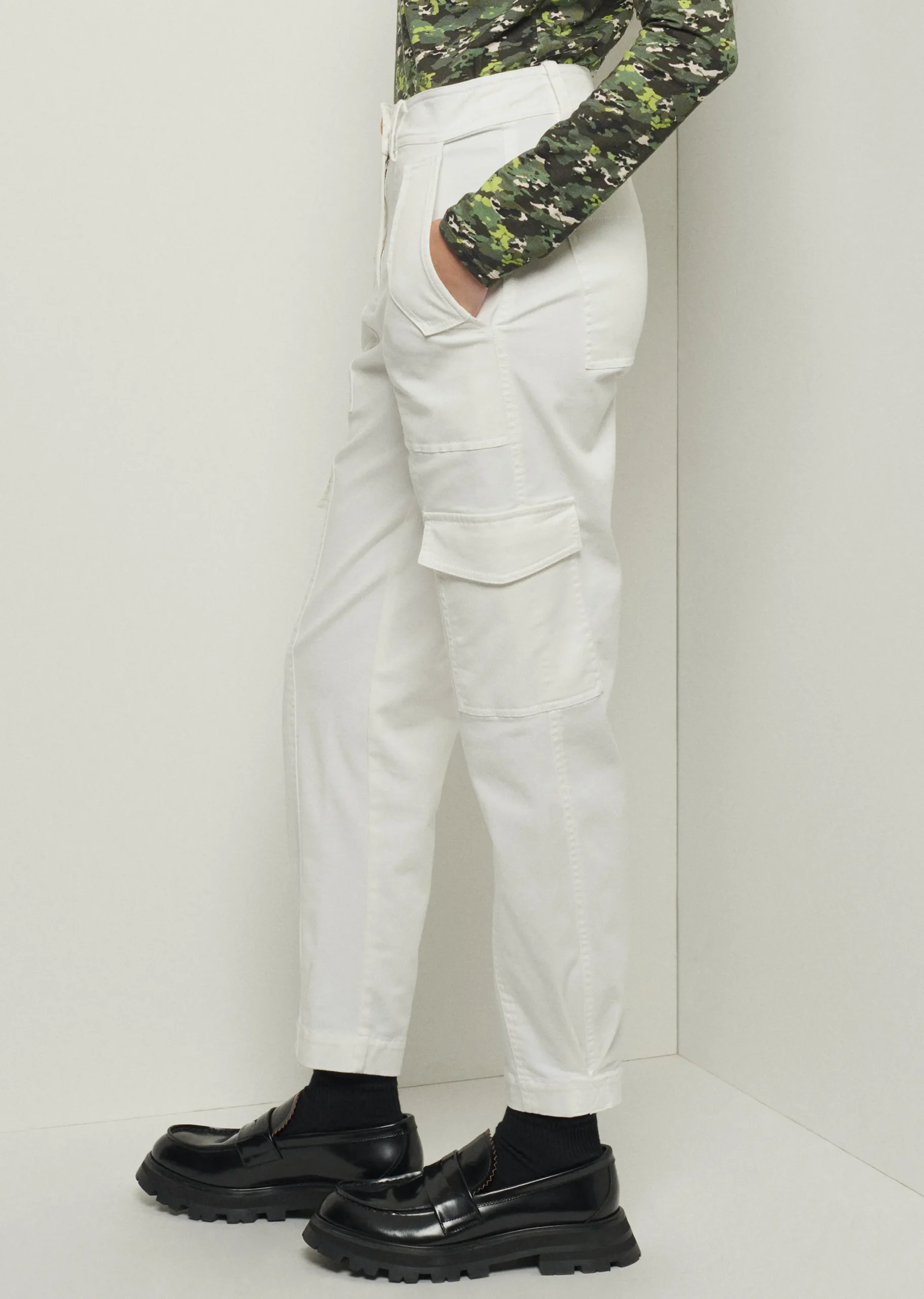 Derek Lam -Elian Utility Pants Washed White