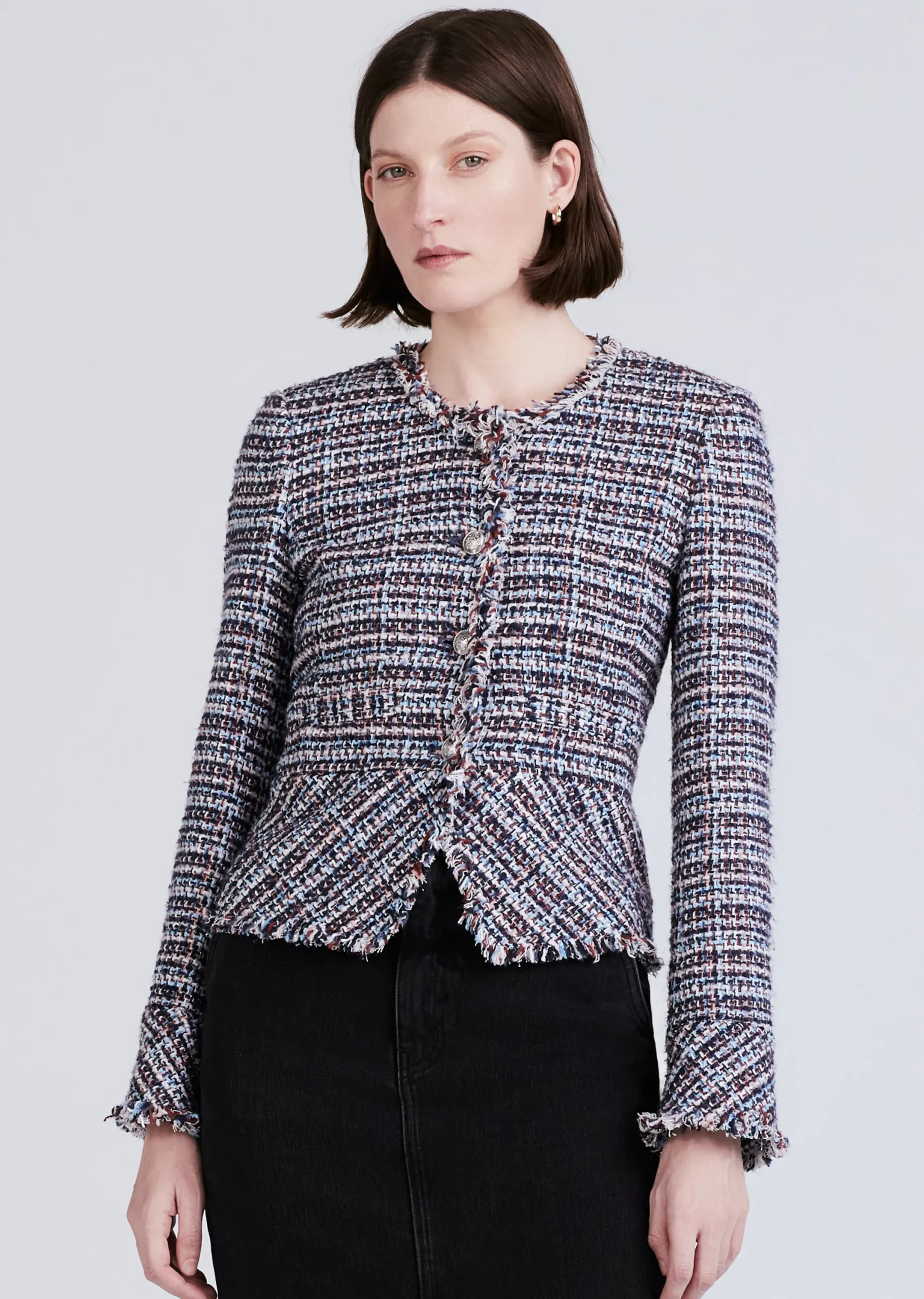 Derek Lam -Elizabeth Peplum Jacket Blue Multi