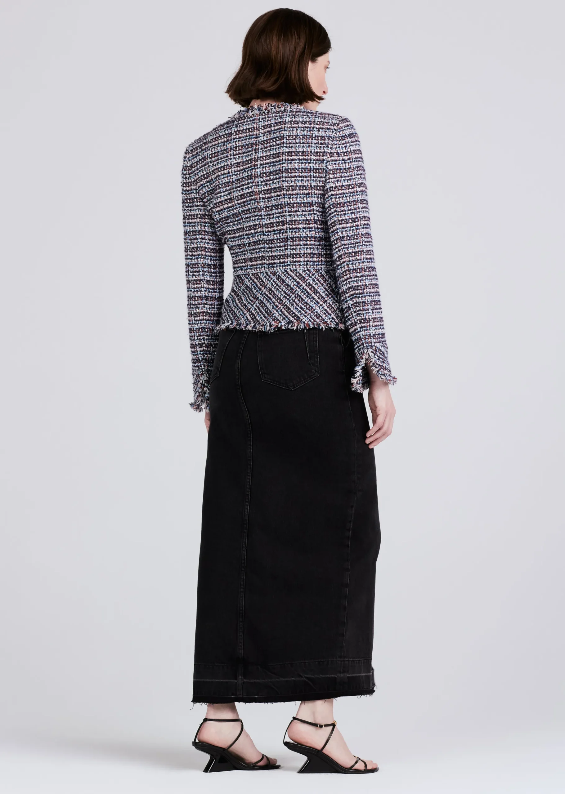Derek Lam -Elizabeth Peplum Jacket Blue Multi