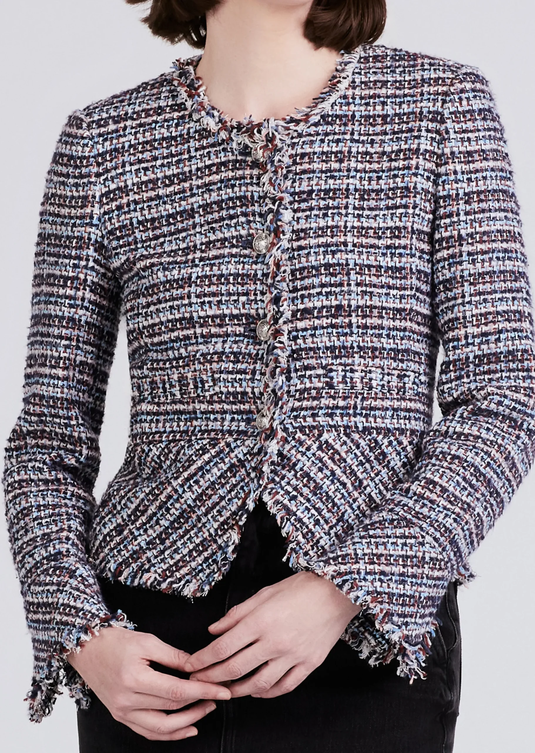Derek Lam -Elizabeth Peplum Jacket Blue Multi
