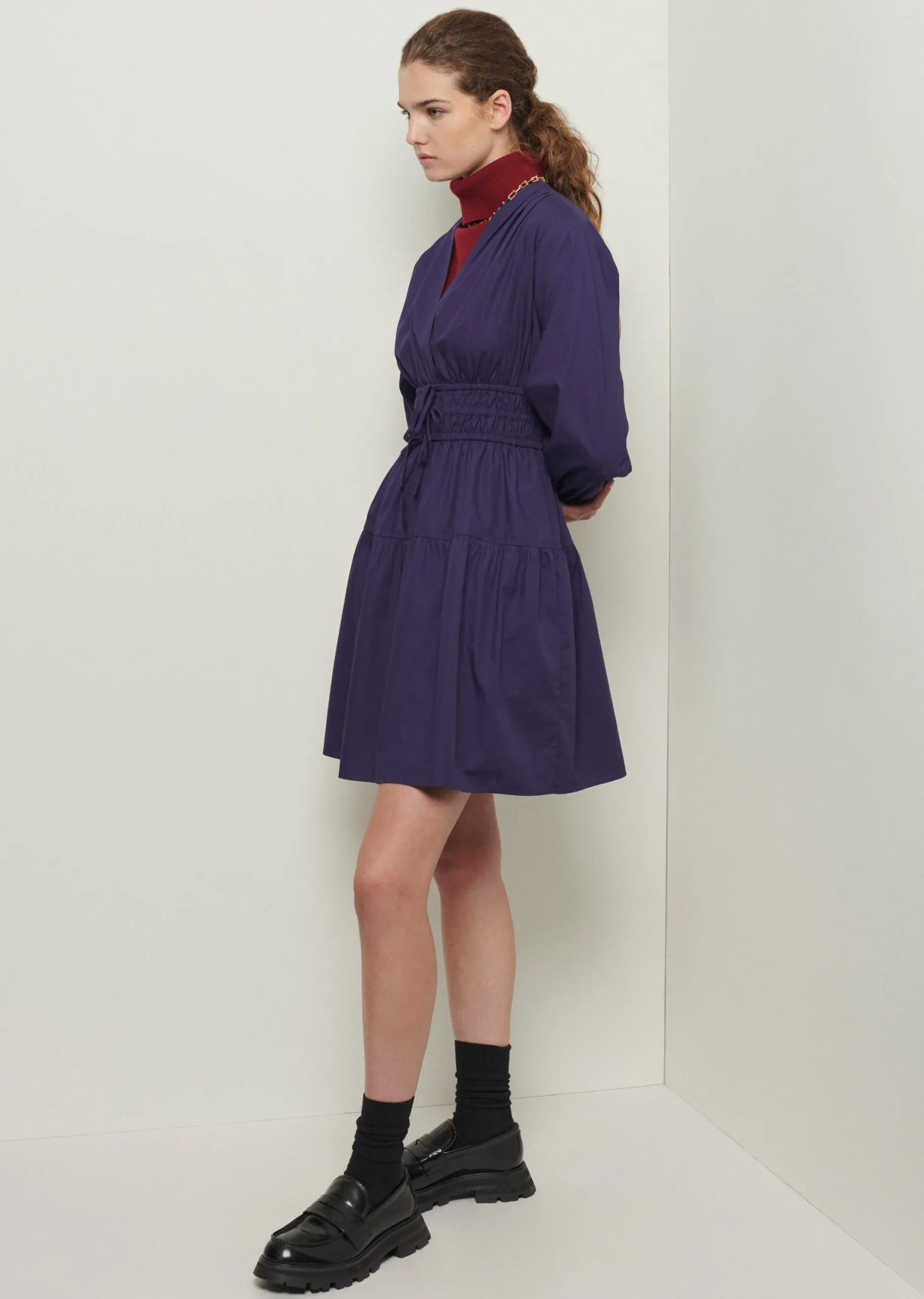Derek Lam -Emma V-Neck Dress Ink