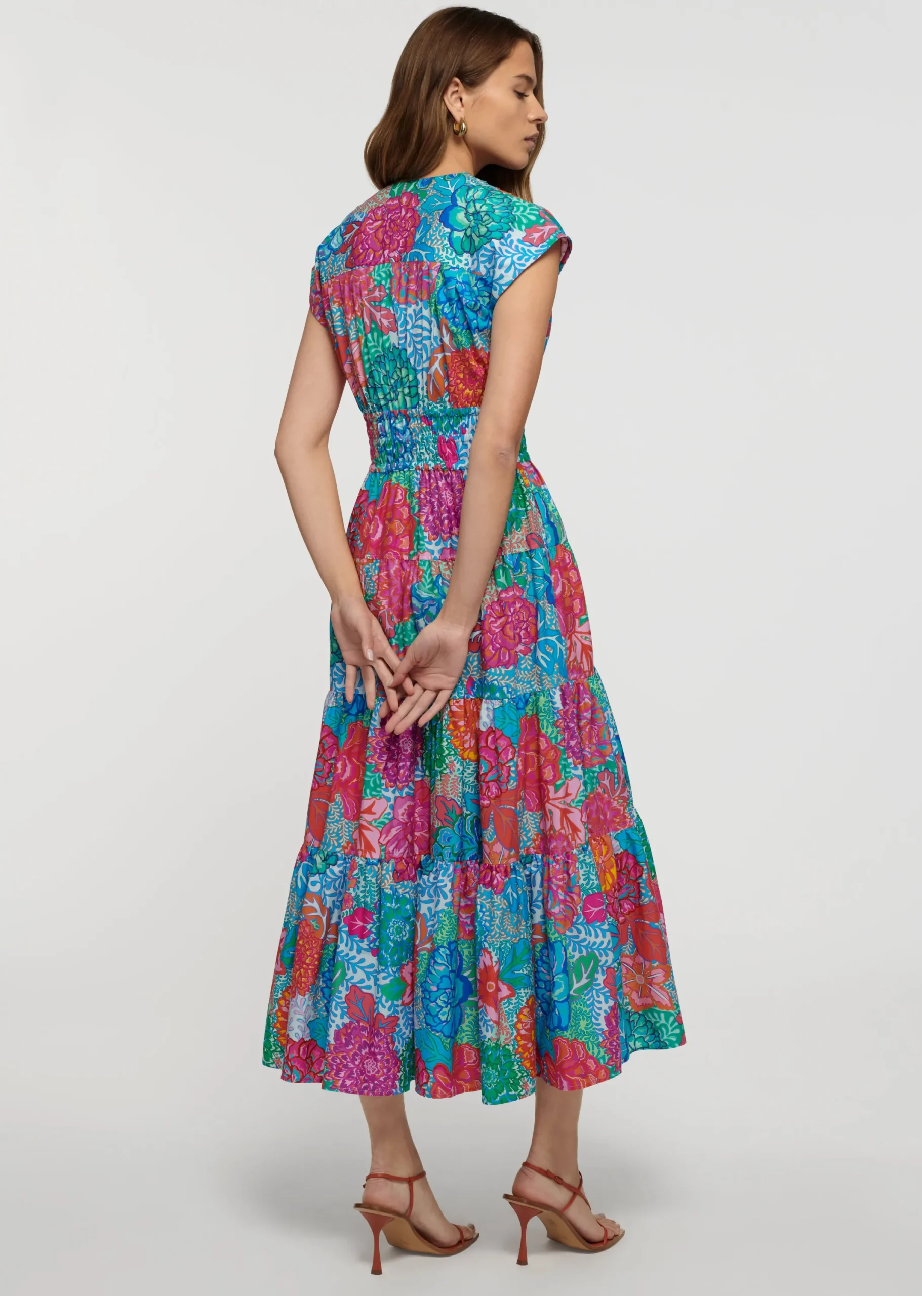 Derek Lam -Fatima A-Line Dress Blue Multi