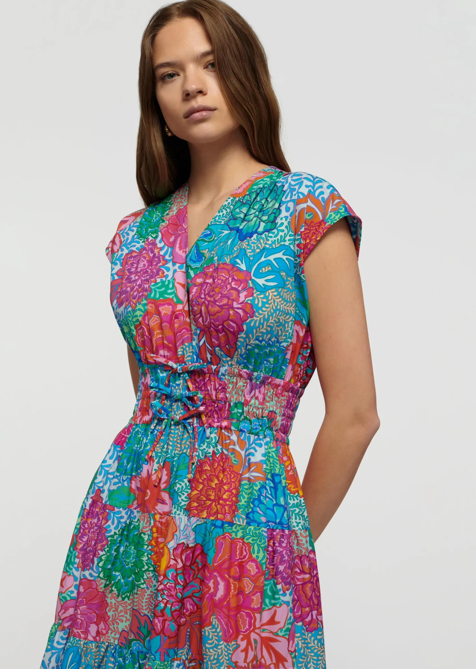 Derek Lam -Fatima A-Line Dress Blue Multi