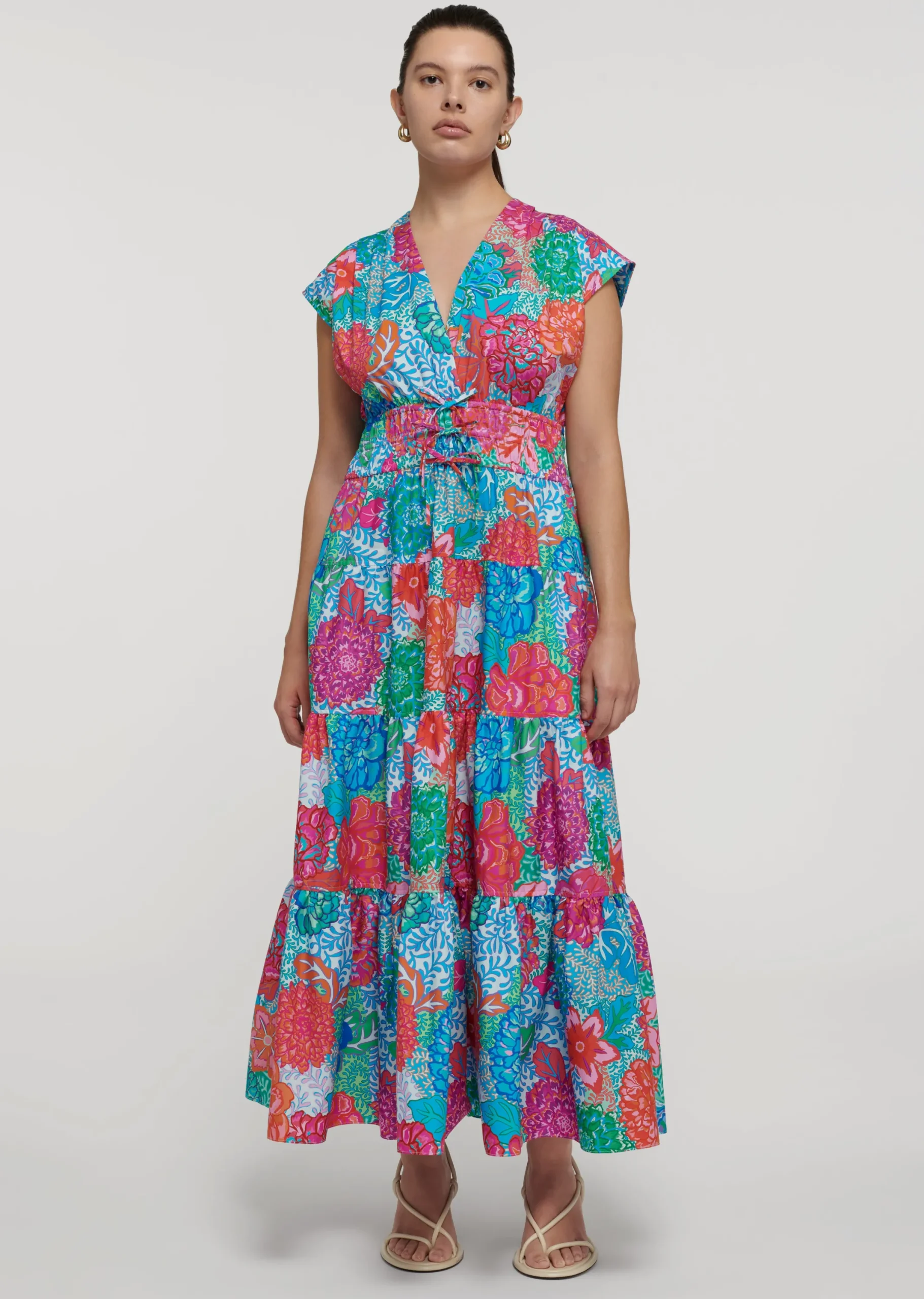 Derek Lam -Fatima A-Line Dress Blue Multi