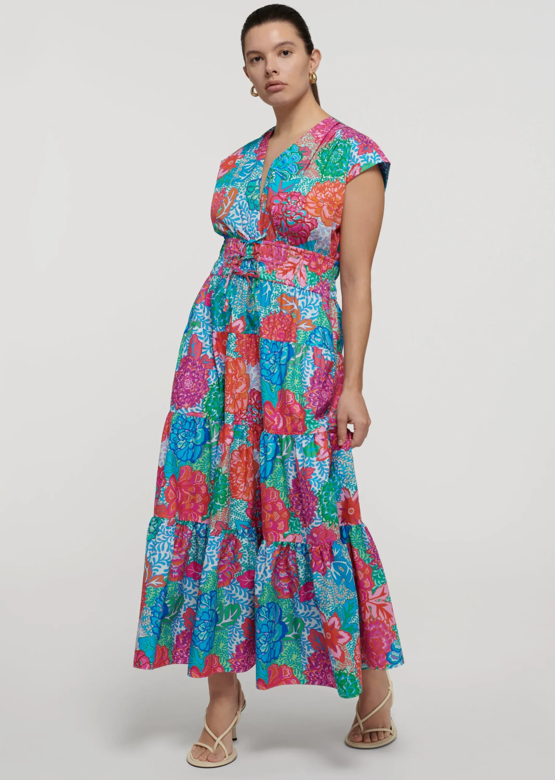 Derek Lam -Fatima A-Line Dress Blue Multi