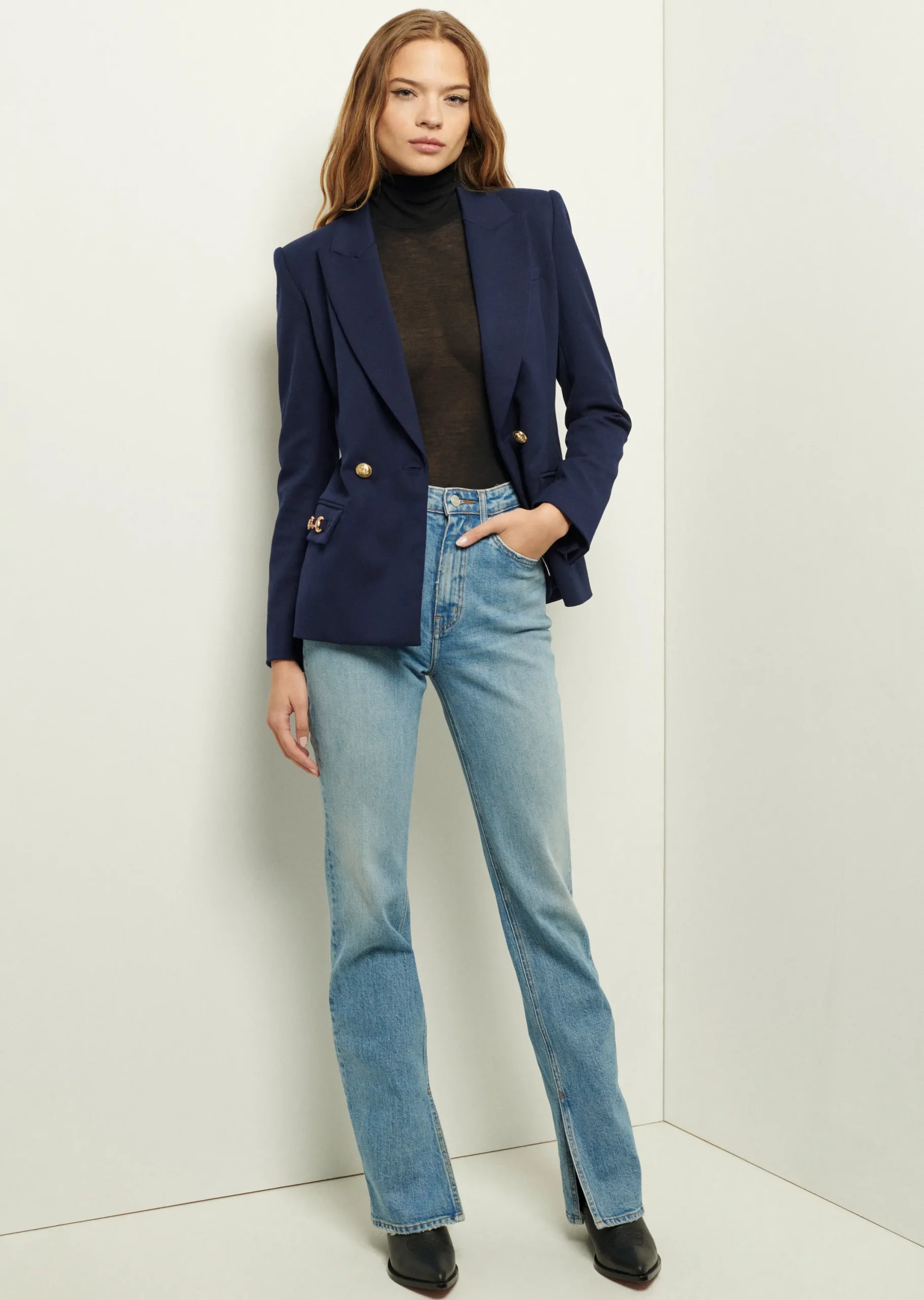Derek Lam -Frankie Ultra High Rise Straight Leg Jeans Madison Vintage