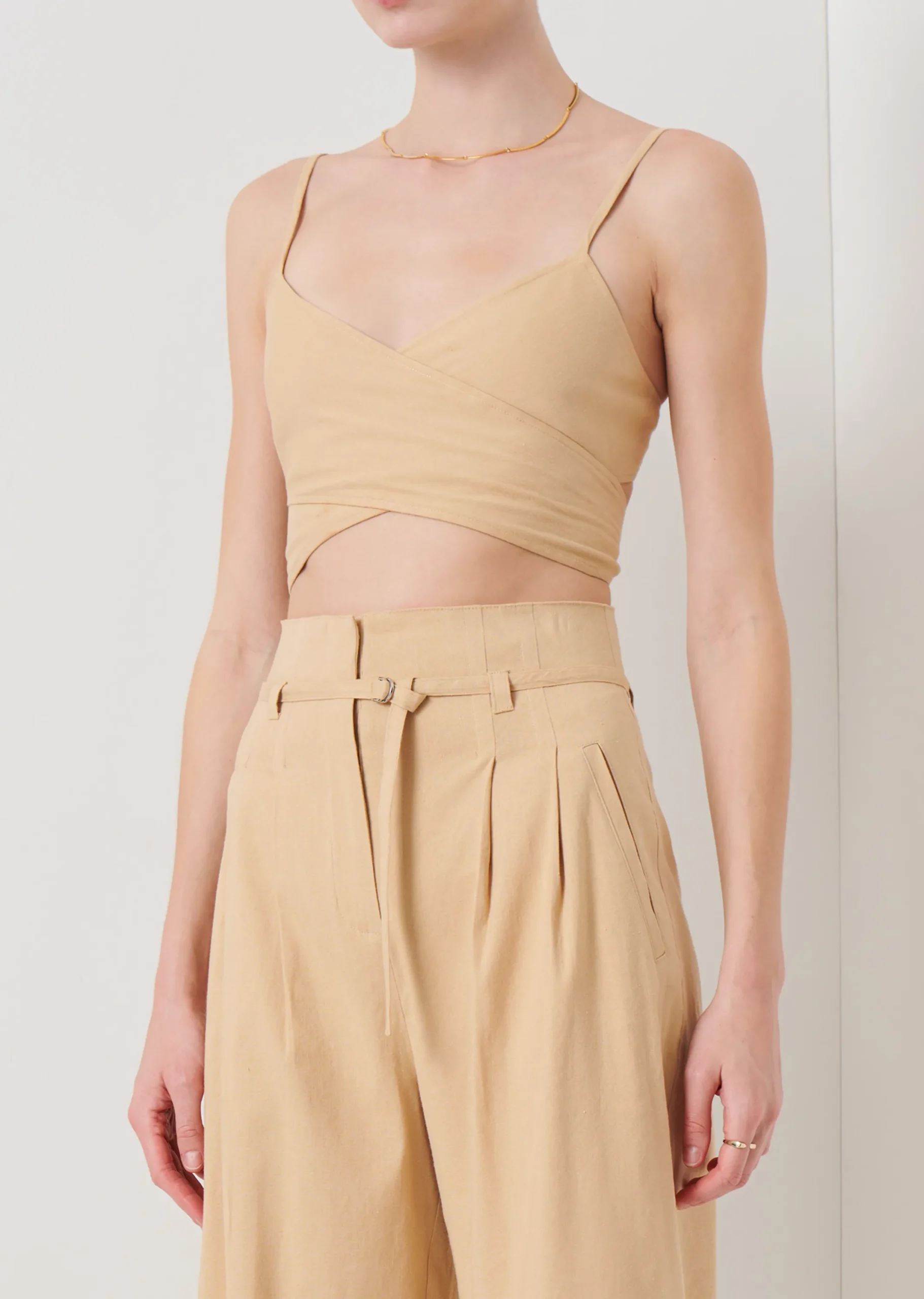 Derek Lam -Gianna Wrap Bustier Almond