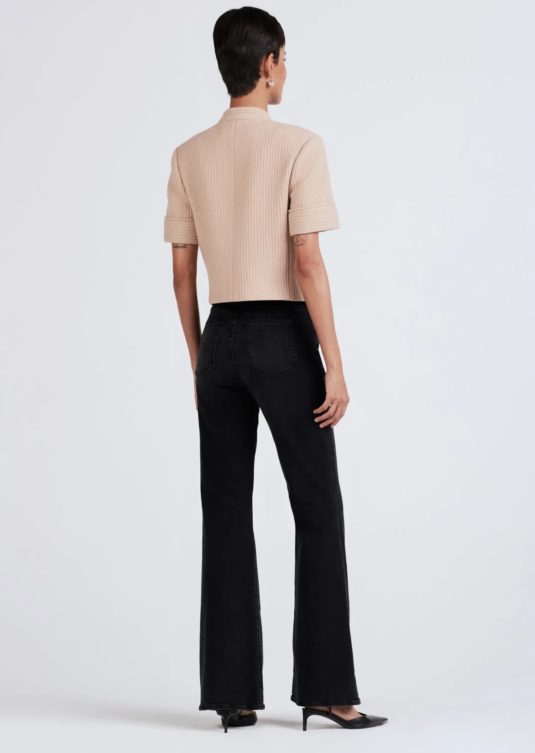 Derek Lam -Grace Short Sleeve Jacket Limestone