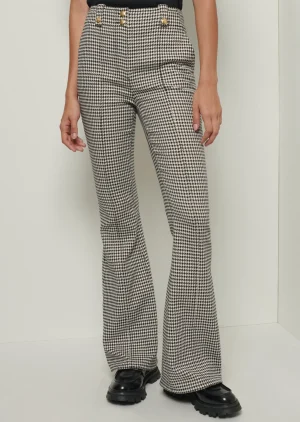 Derek Lam -Holland Utility Flared Pants Ivory-Black