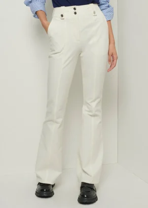 Derek Lam -Holland Utility Flared Pants Soft White