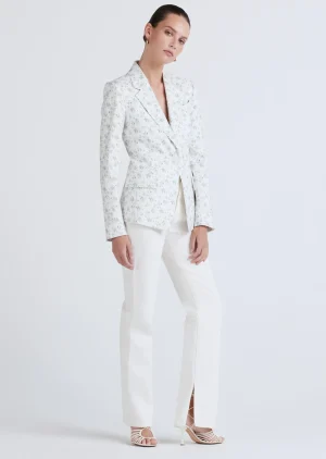 Derek Lam -Irina Single Breasted Jacket Ivory Multi