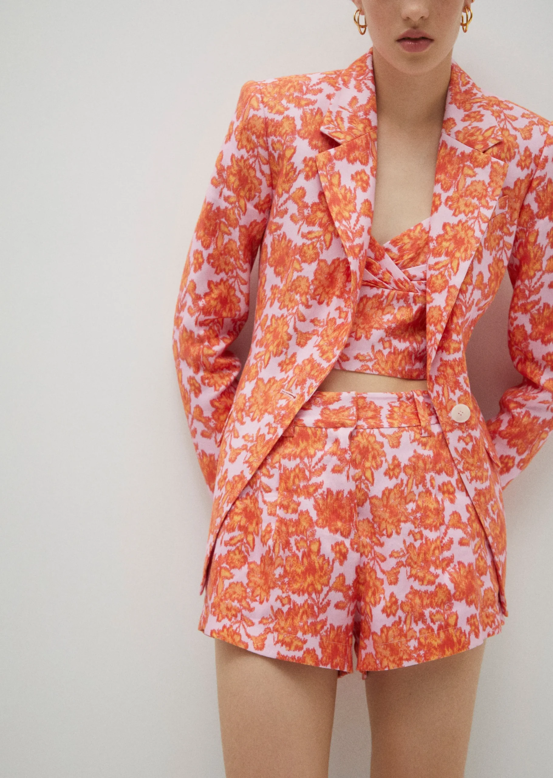 Derek Lam -Irina Single Breasted Jacket Orange-Rose