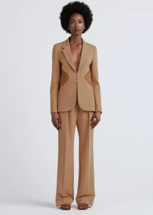 Derek Lam -Jad Crochet Blazer Mocha