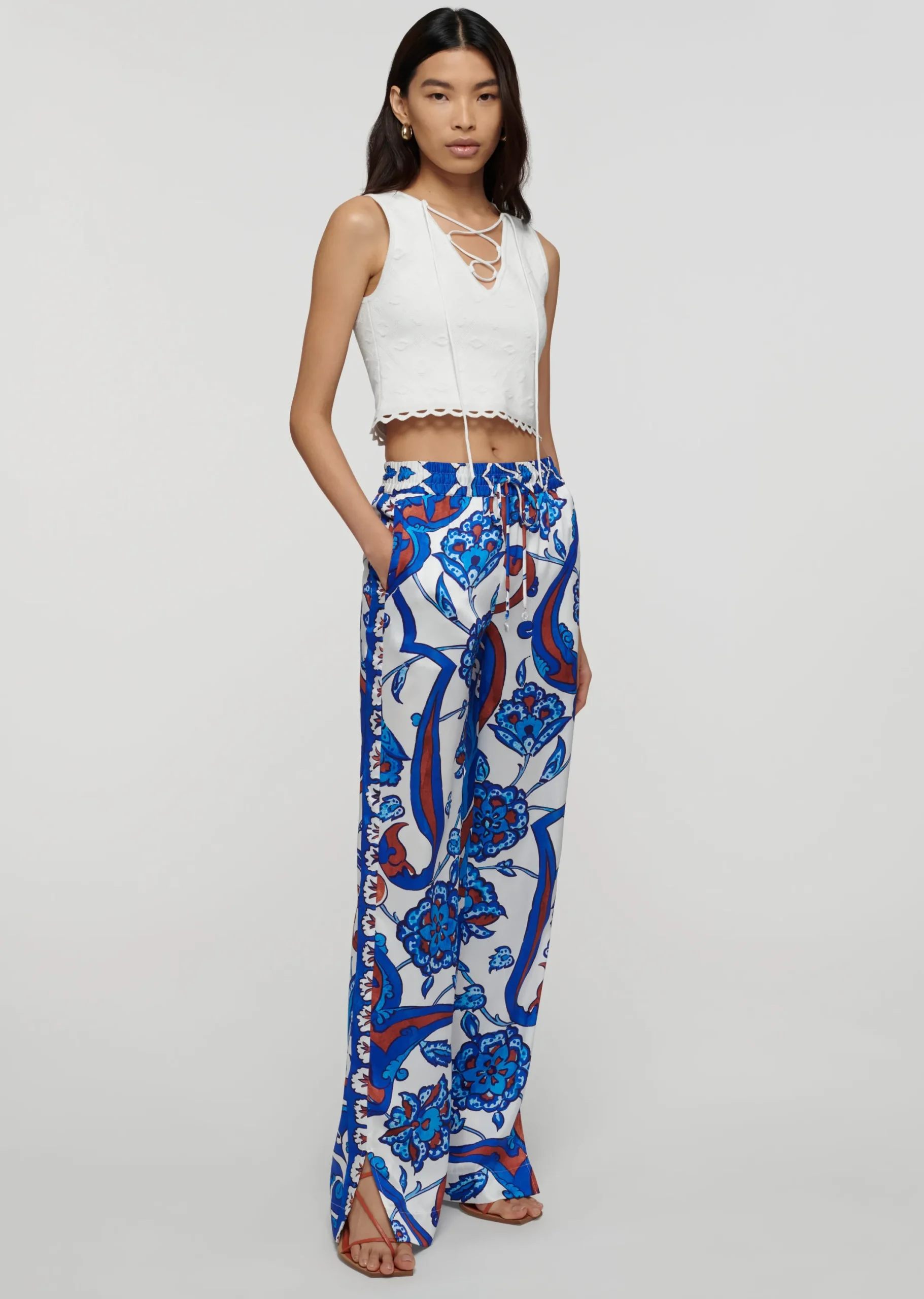 Derek Lam -Jamila Pull-On Pants Royal Multi