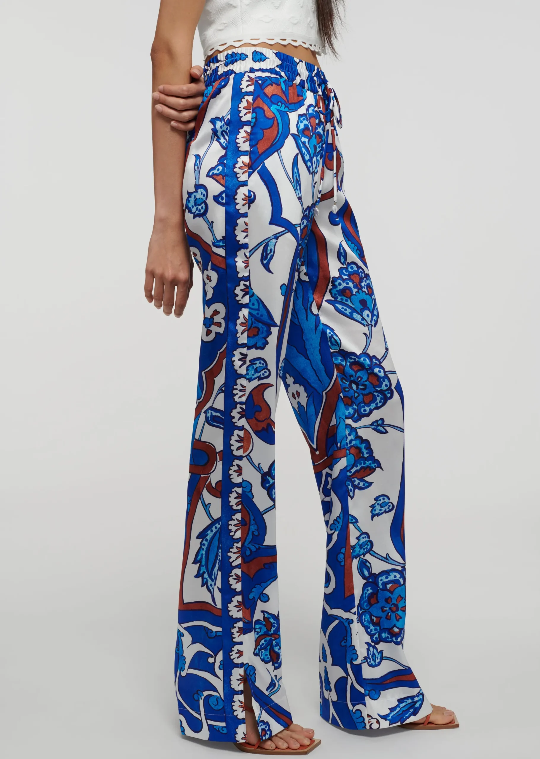 Derek Lam -Jamila Pull-On Pants Royal Multi