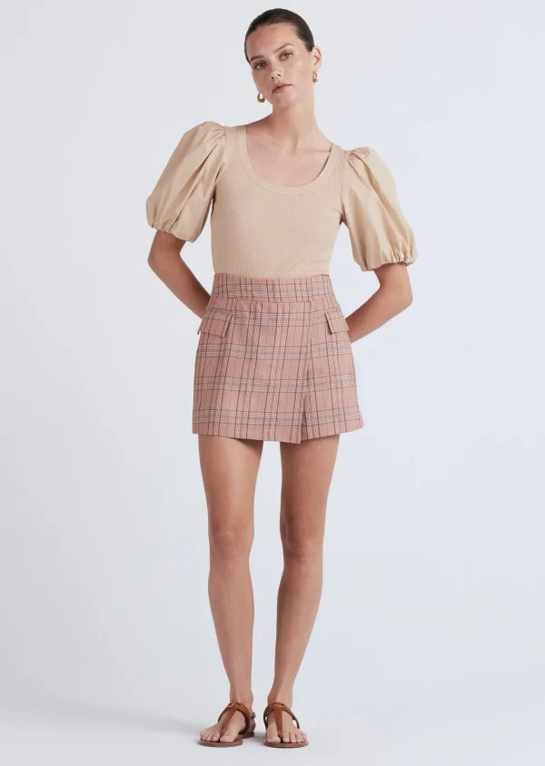 Derek Lam -Jillian Tailored Skort Brown Multi