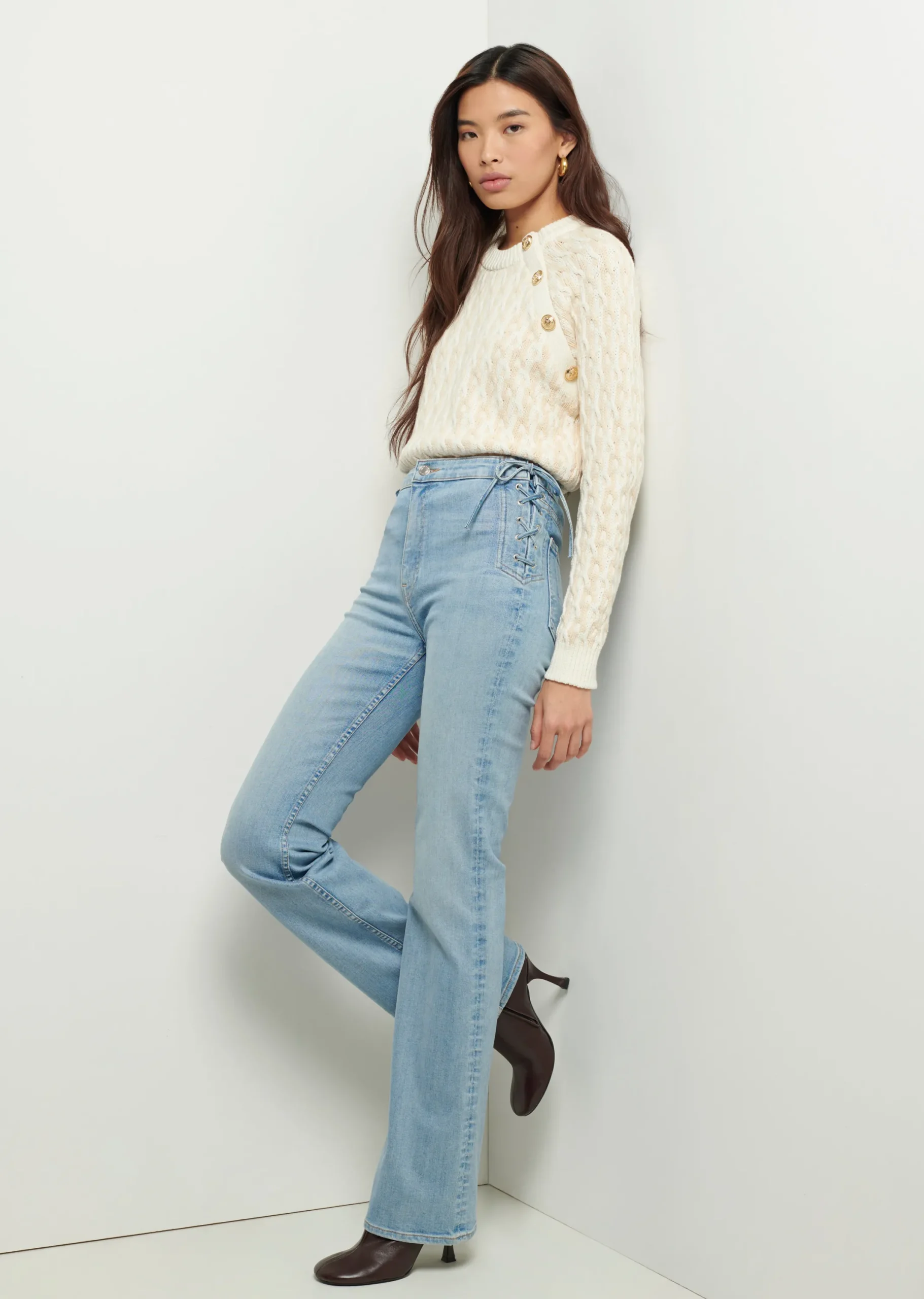 Derek Lam -June High Rise Kick Flare Jeans Light Lafayette