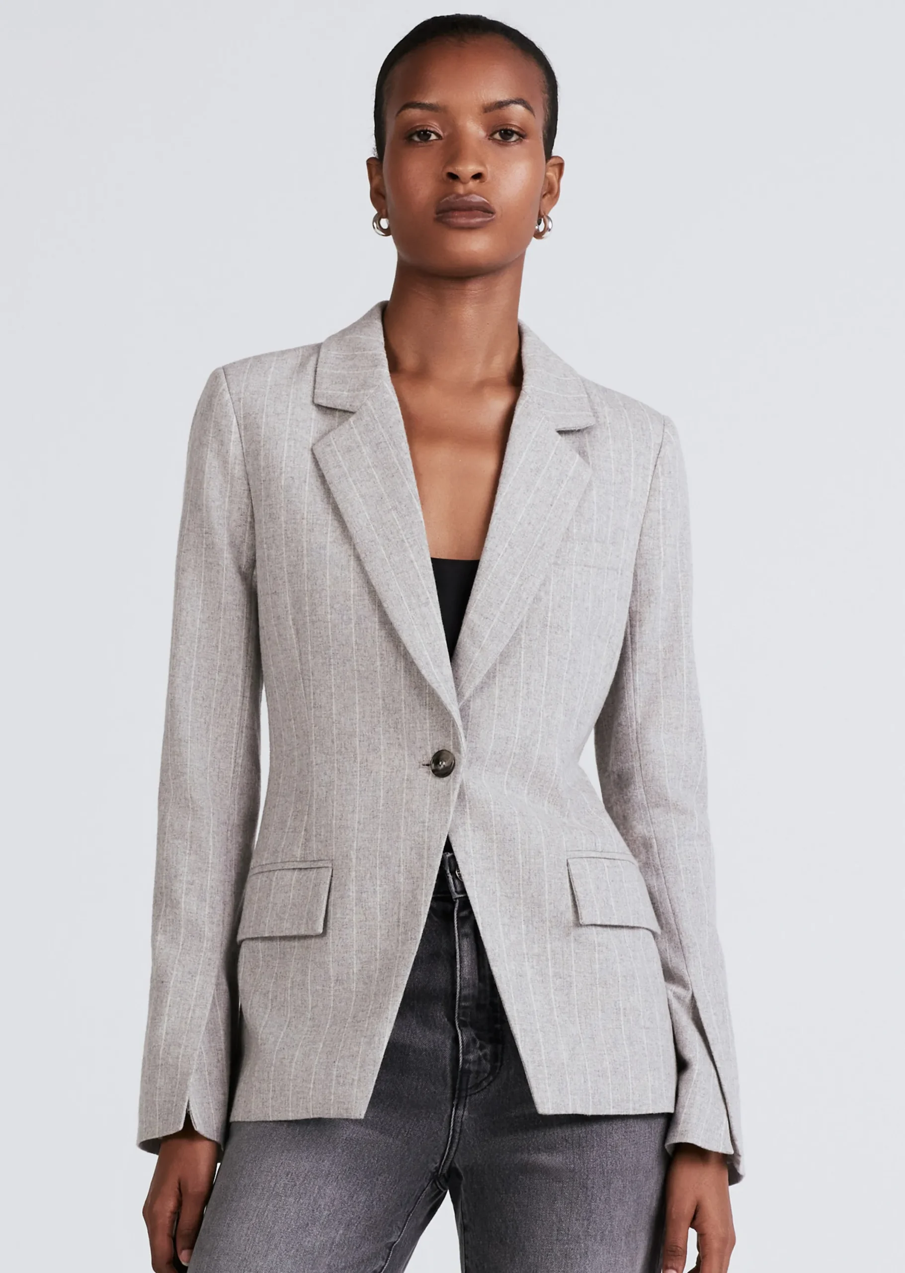 Derek Lam -Kai Single Breasted Jacket Grey-White