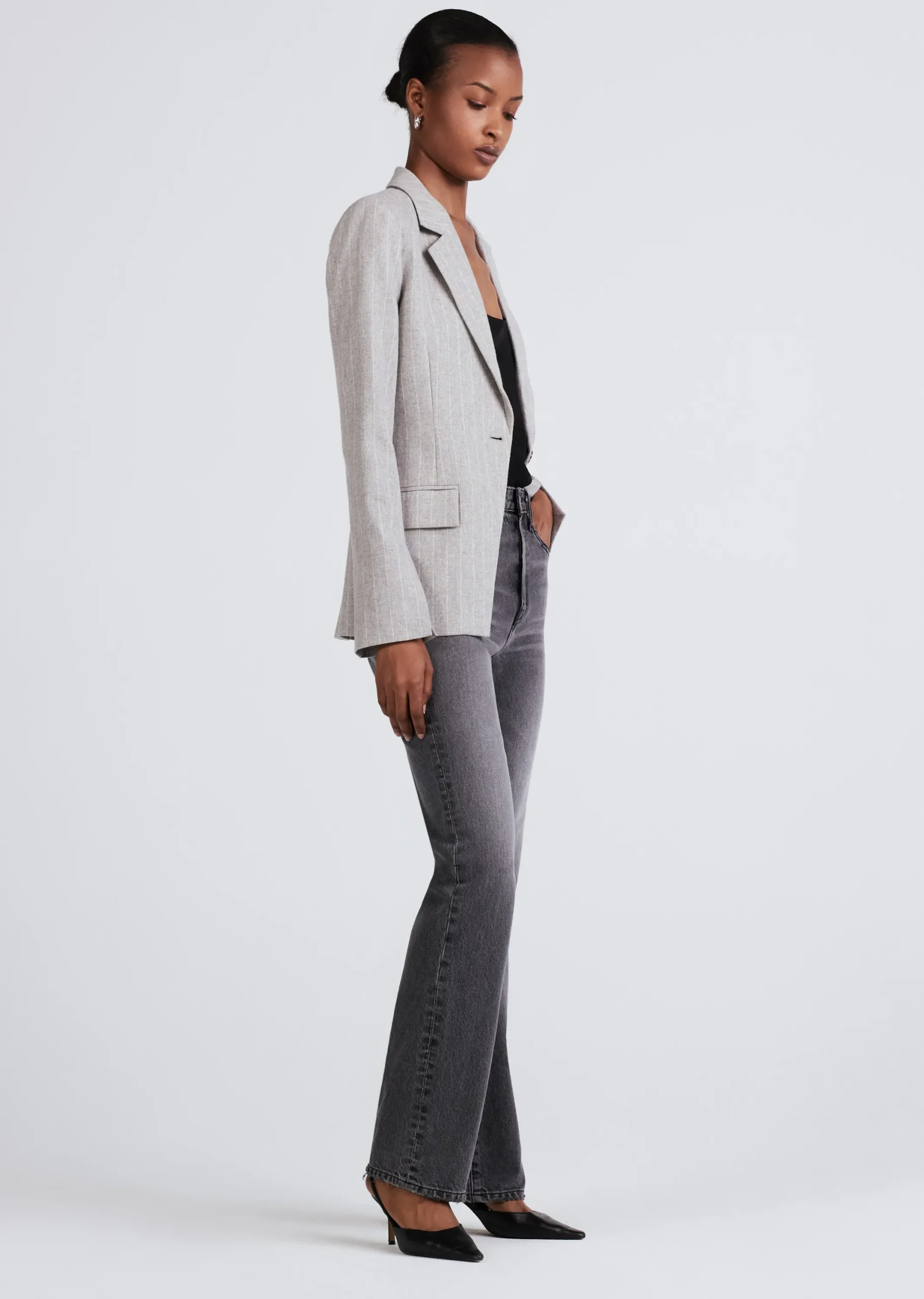 Derek Lam -Kai Single Breasted Jacket Grey-White