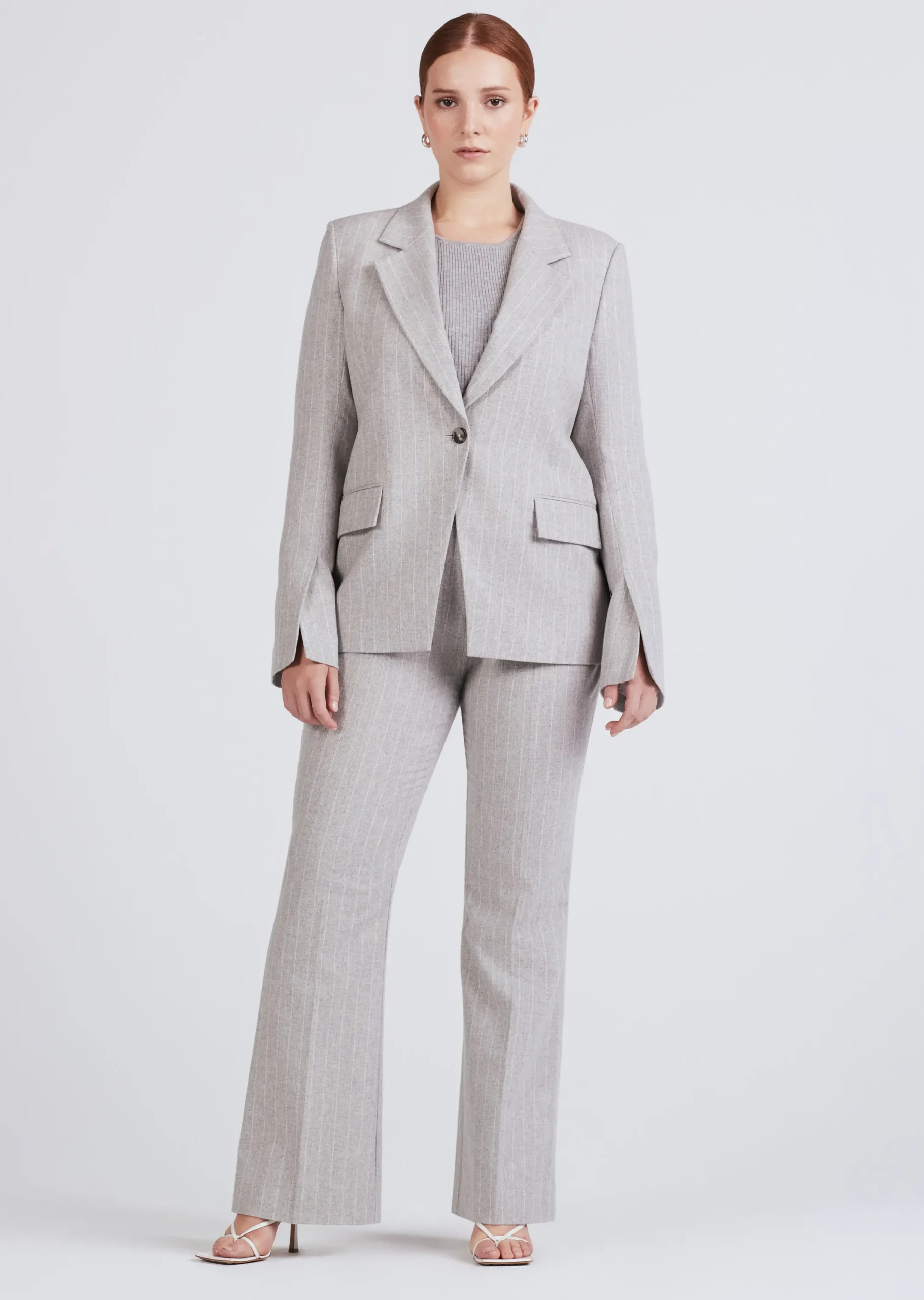 Derek Lam -Kai Single Breasted Jacket Grey-White