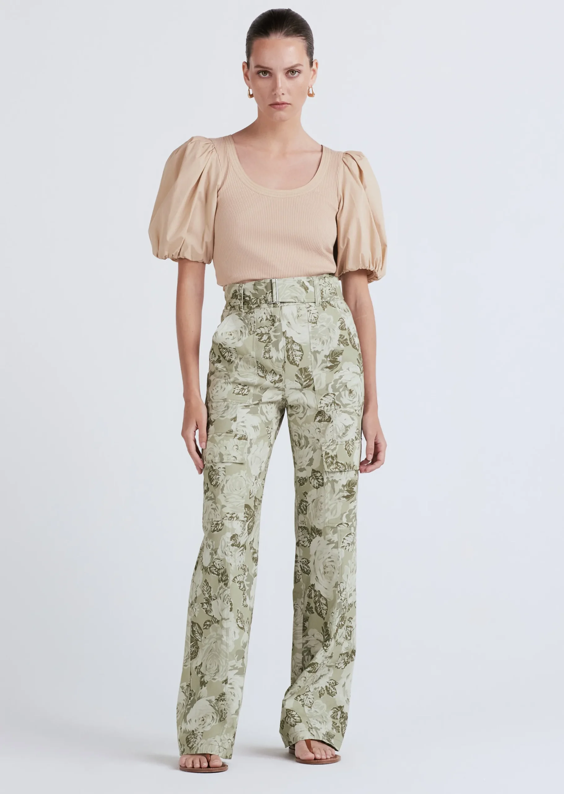 Derek Lam -Keanu Straight Leg Utility Pants Ivy Multi